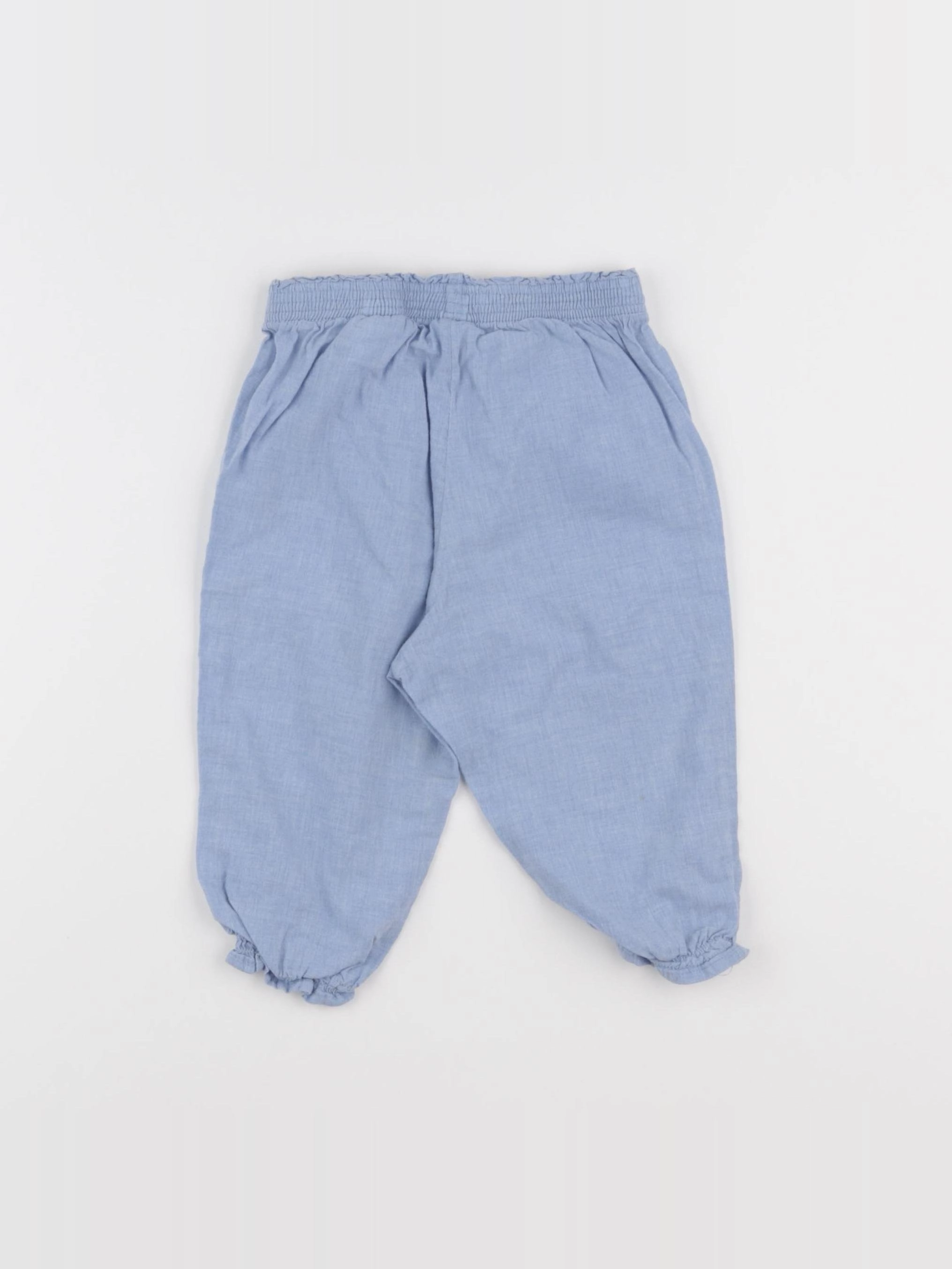 H&M - pantalon bleu - 9/12 mois