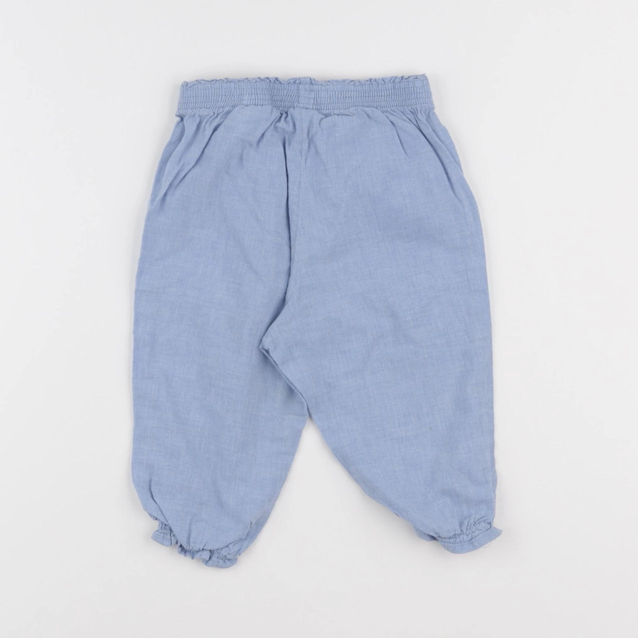 H&M - pantalon bleu - 9/12 mois