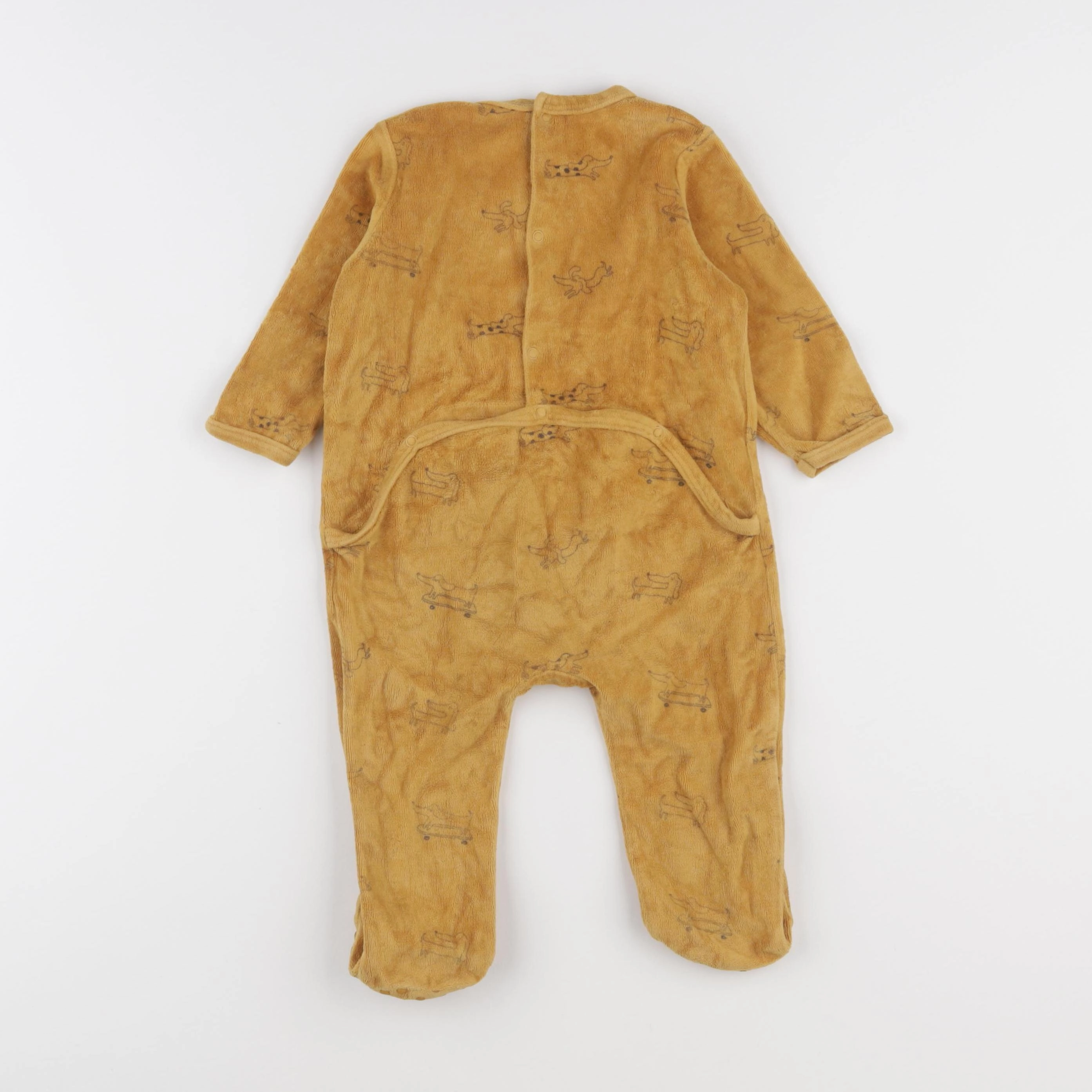 Vertbaudet - pyjama velours jaune - 12 mois