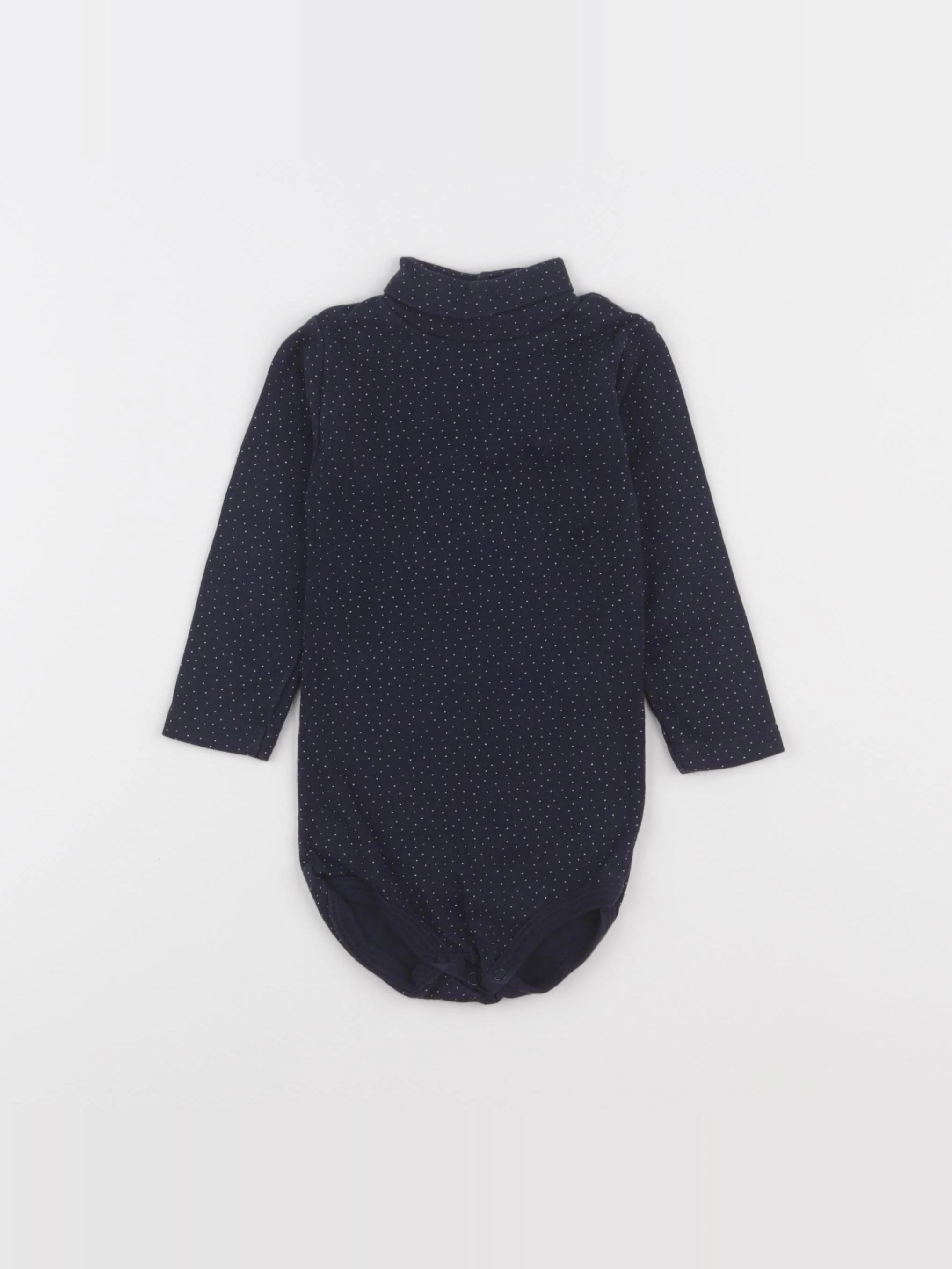 Petit Bateau - body bleu, blanc - 12 mois