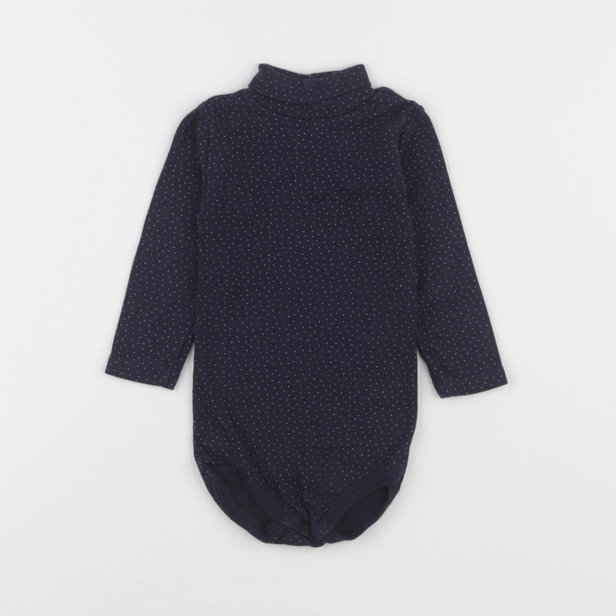 Petit Bateau - body bleu, blanc - 12 mois