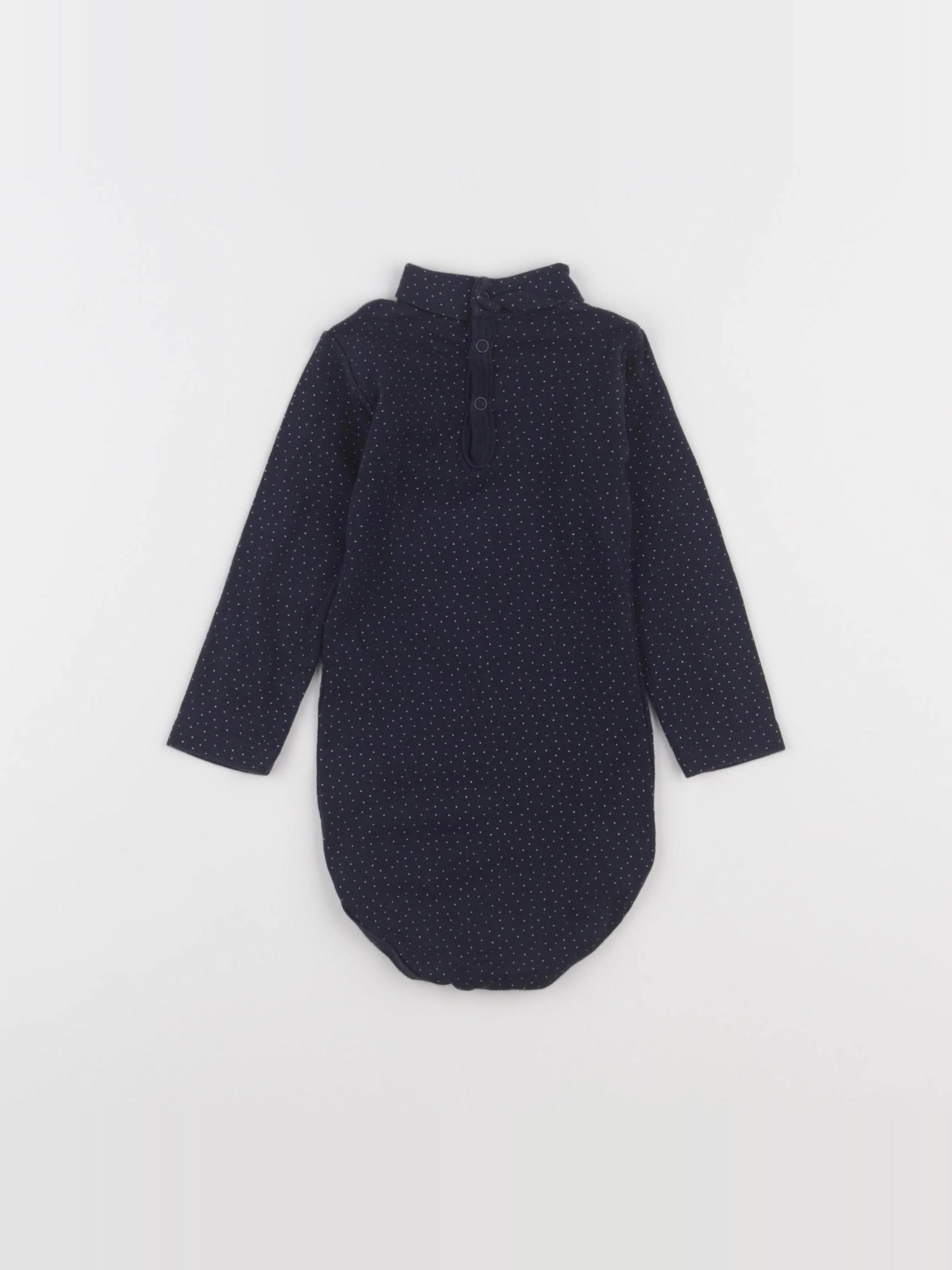 Petit Bateau - body bleu, blanc - 12 mois