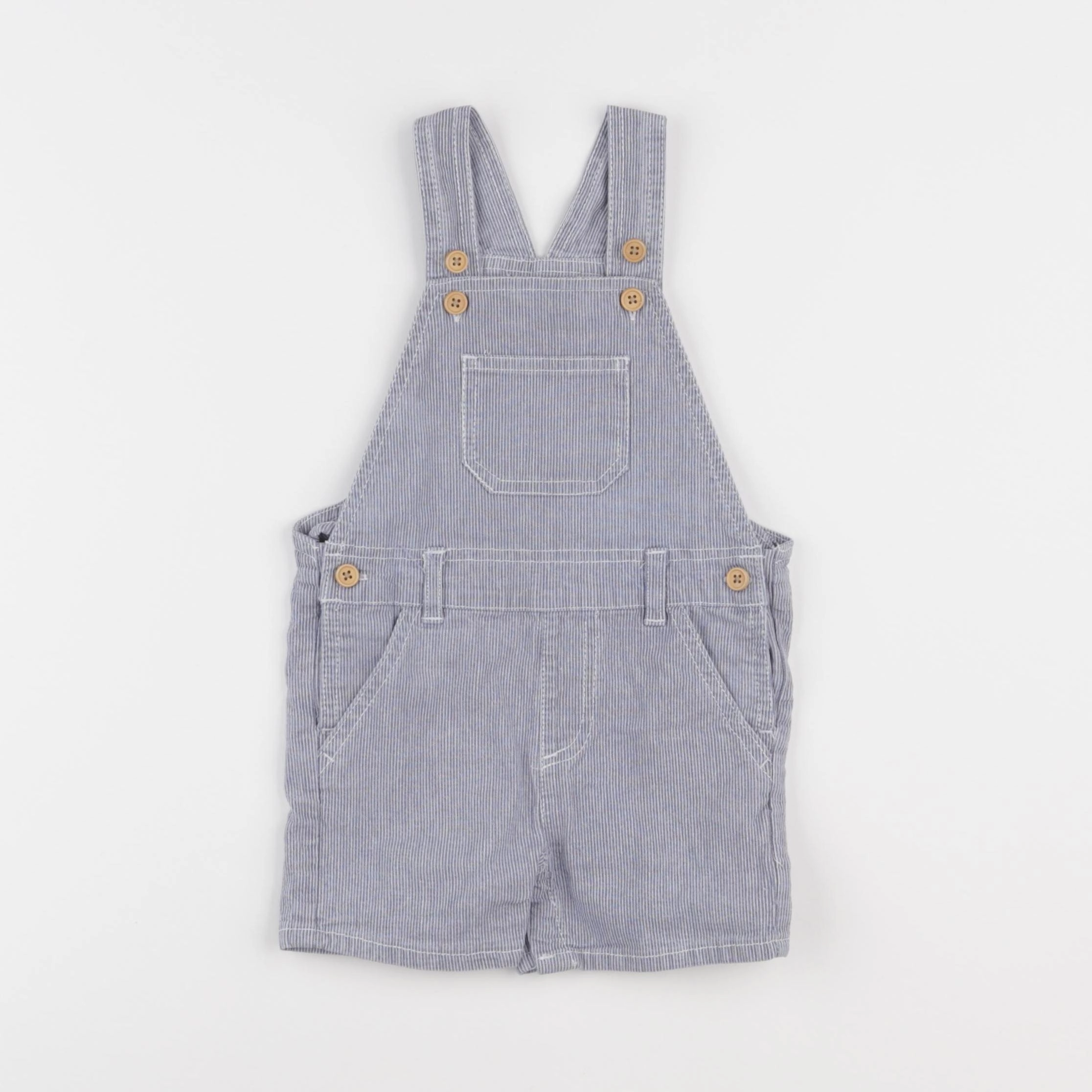 Boutchou - salopette bleu, blanc - 12 mois