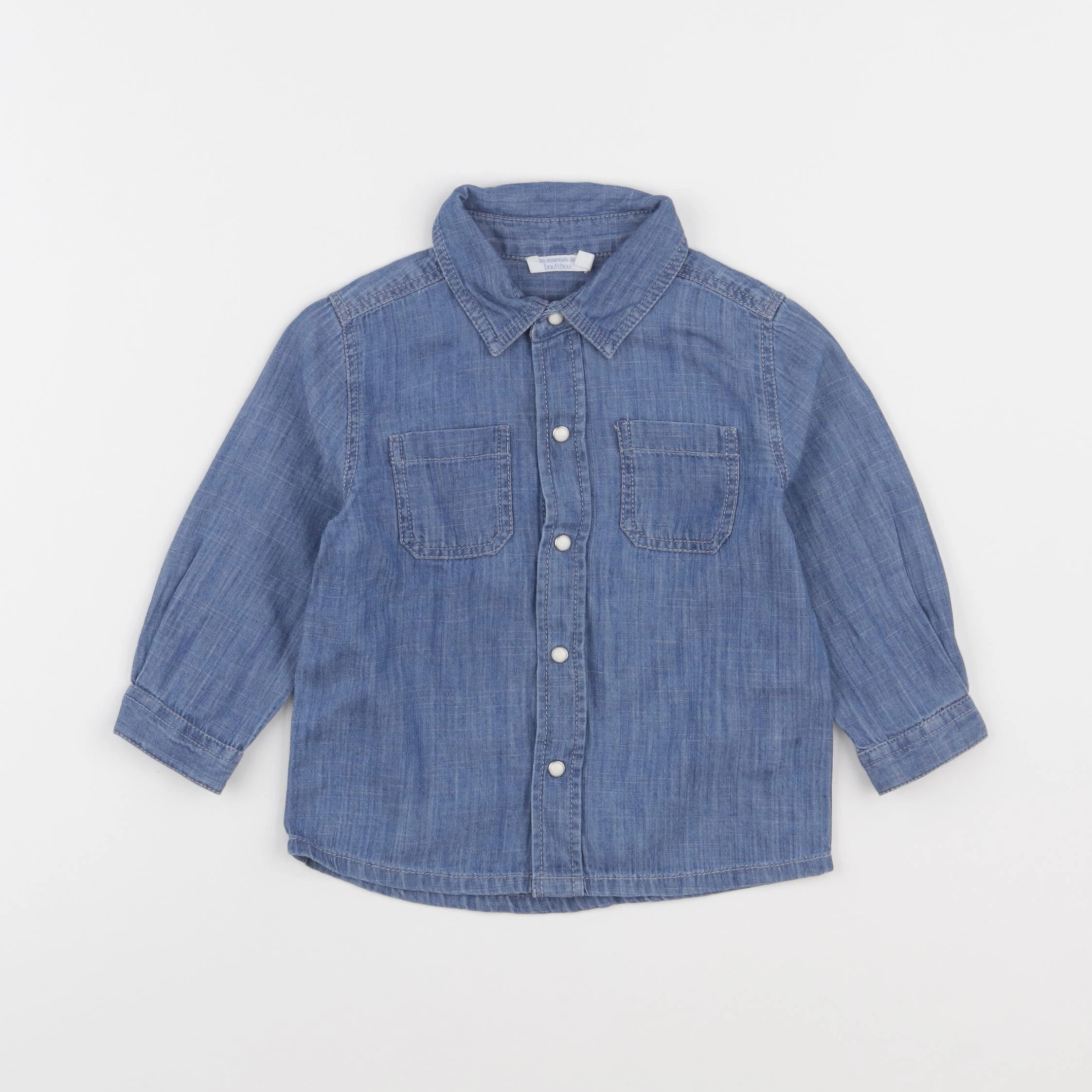 Boutchou - chemise bleu - 12 mois