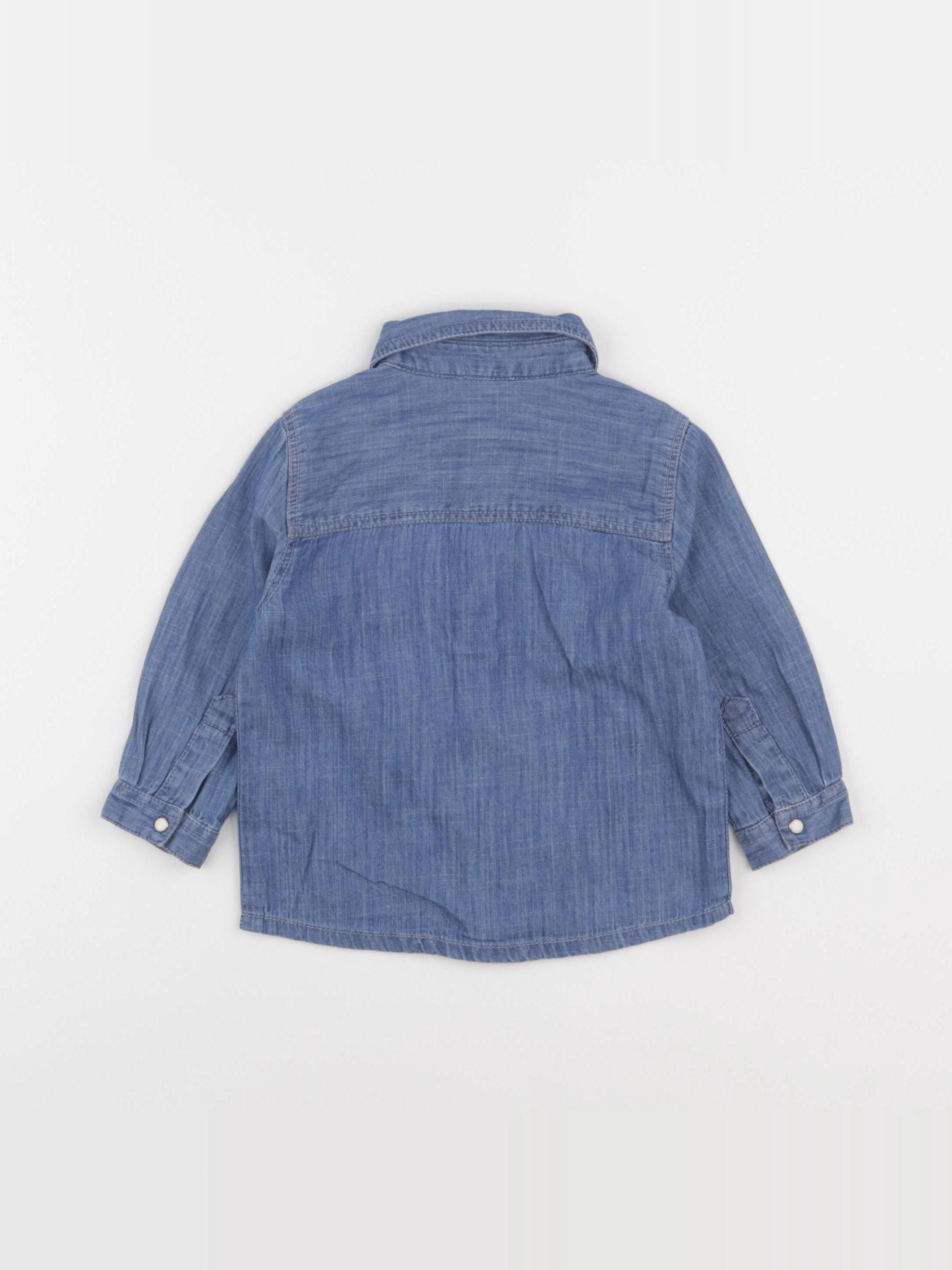 Boutchou - chemise bleu - 12 mois