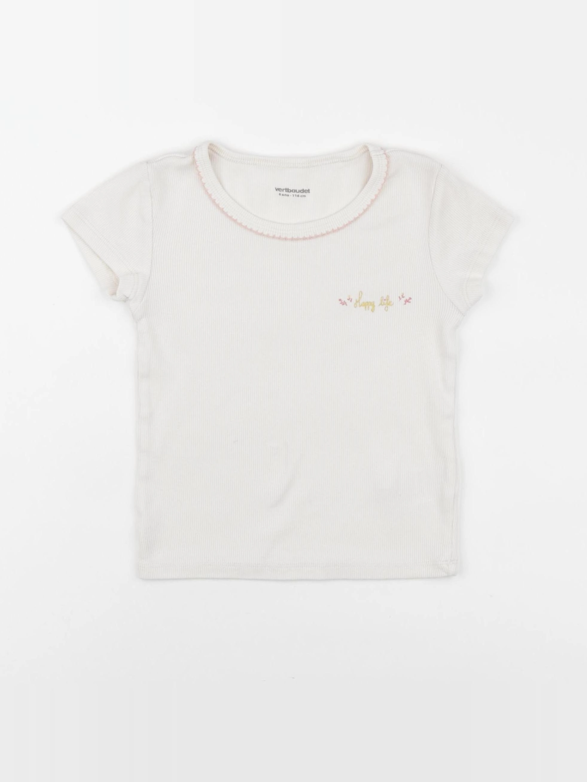 Vertbaudet - maillot de corps beige - 6 ans