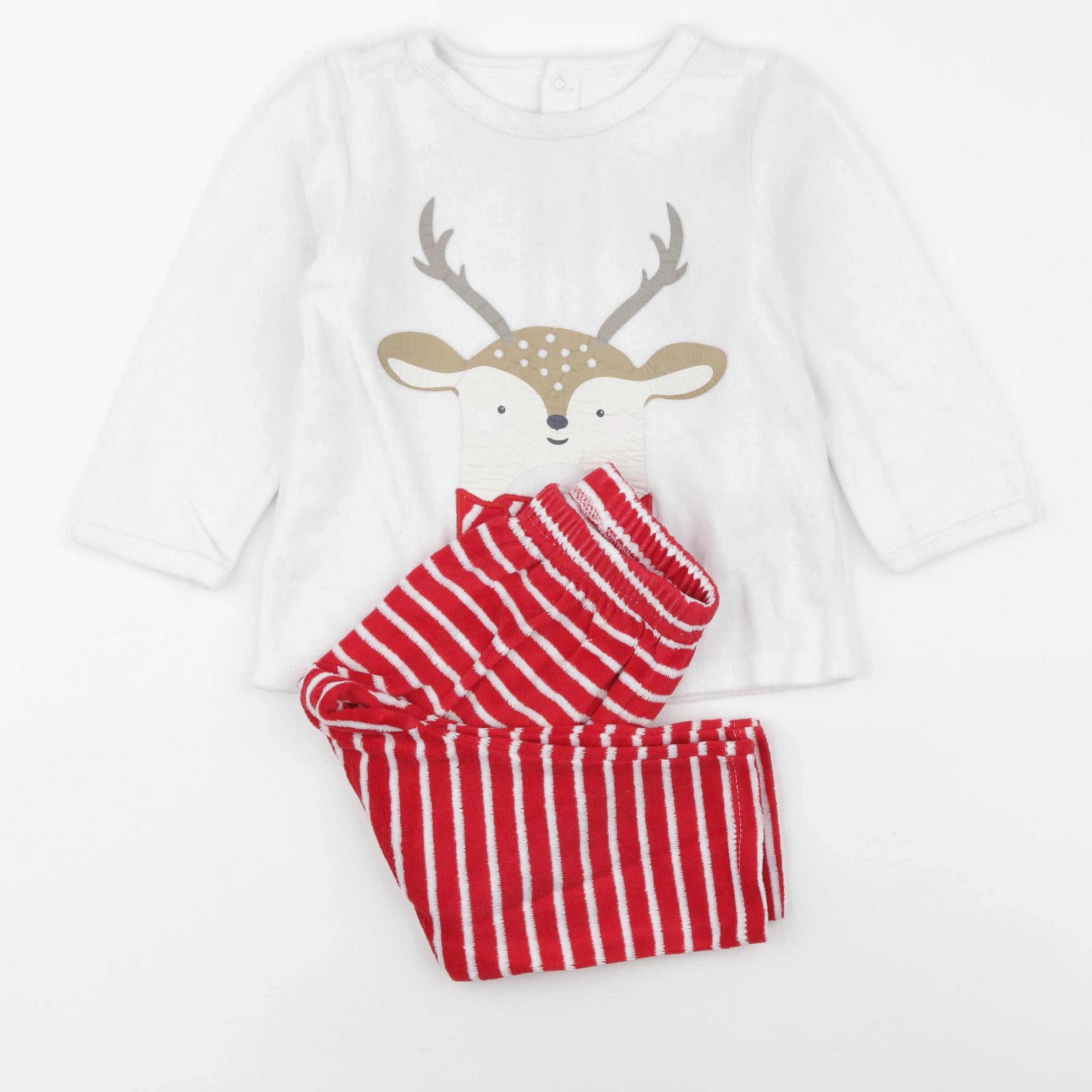 Vertbaudet - pyjama velours rouge - 2 ans