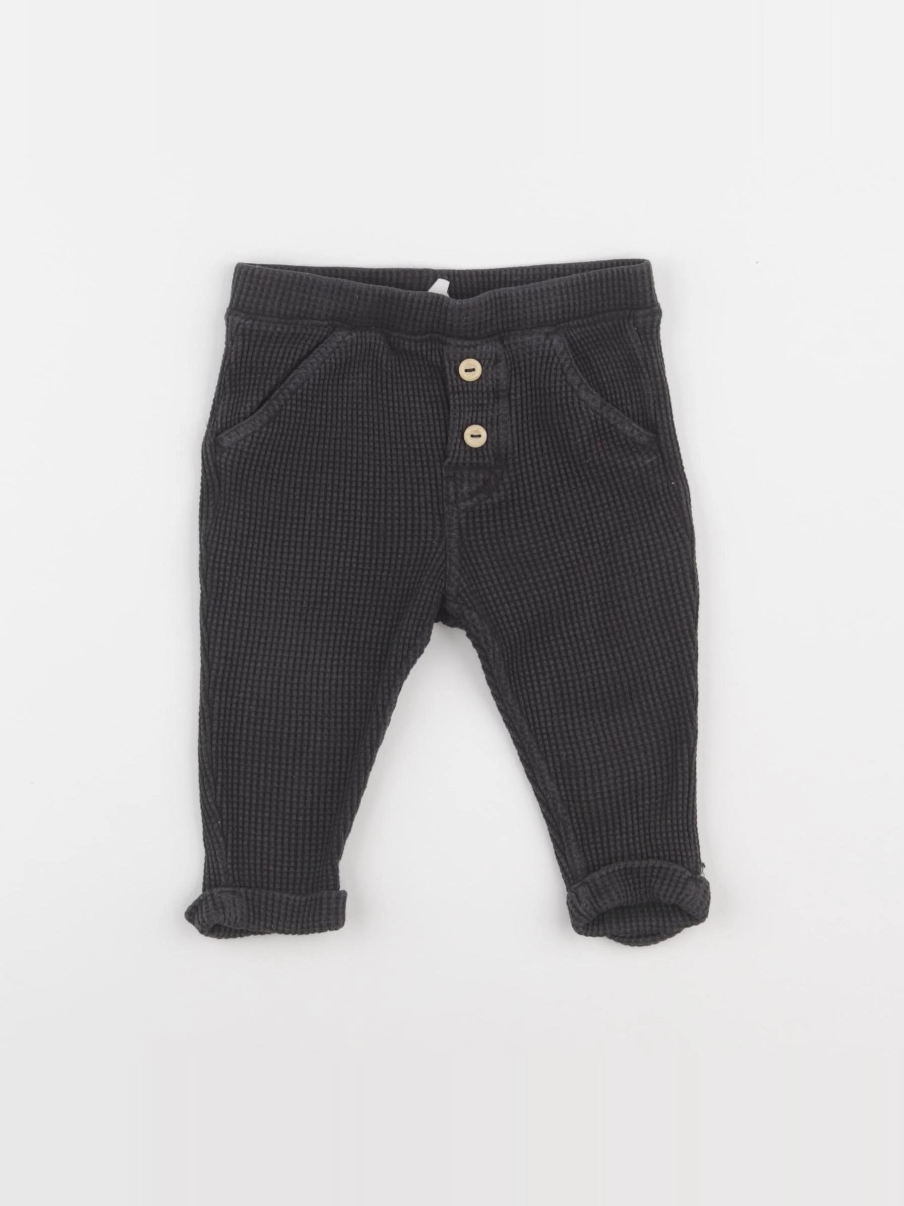 H&M - legging gris - 6/9 mois