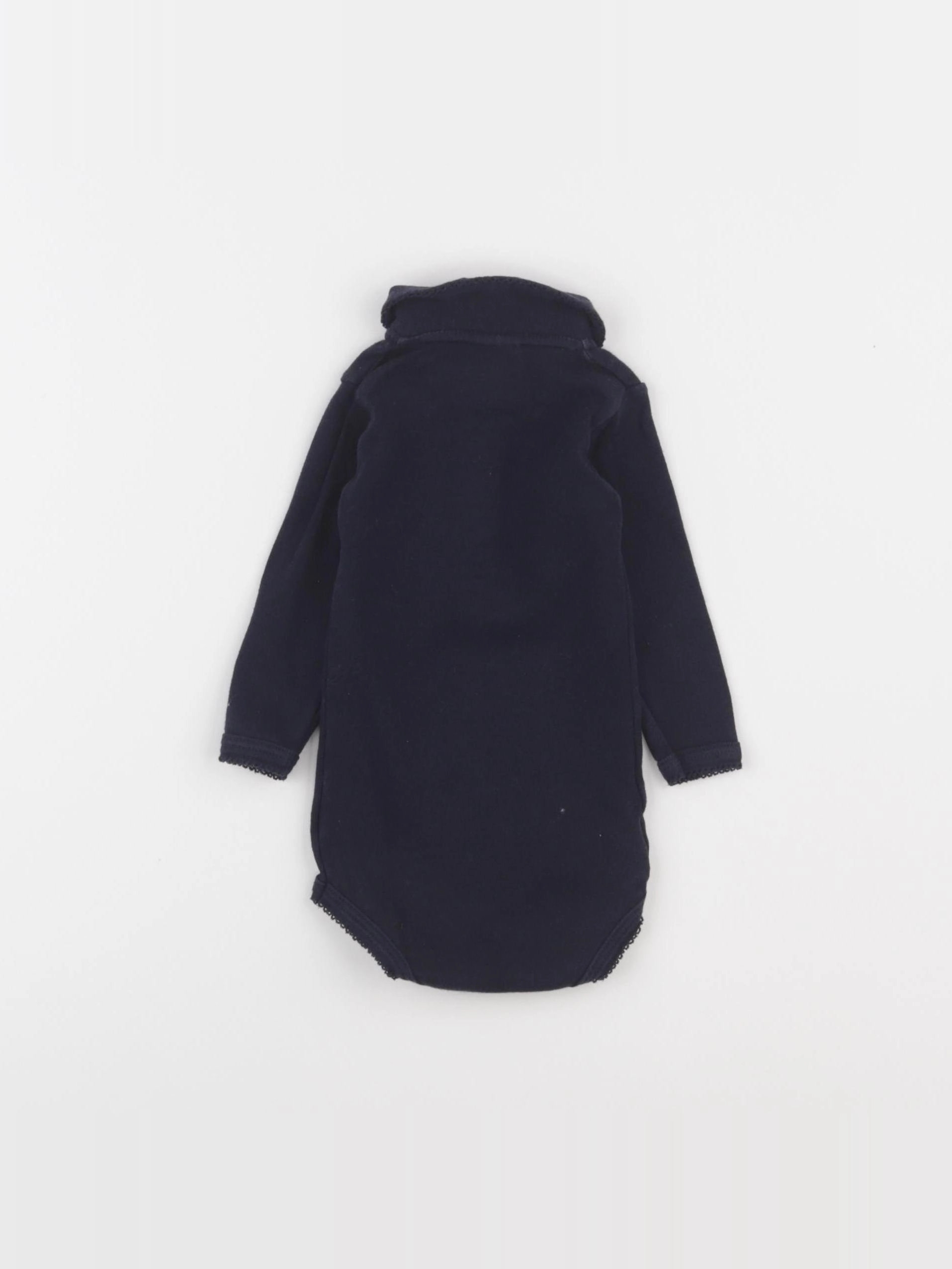 Petit Bateau - body à col bleu - 3 mois