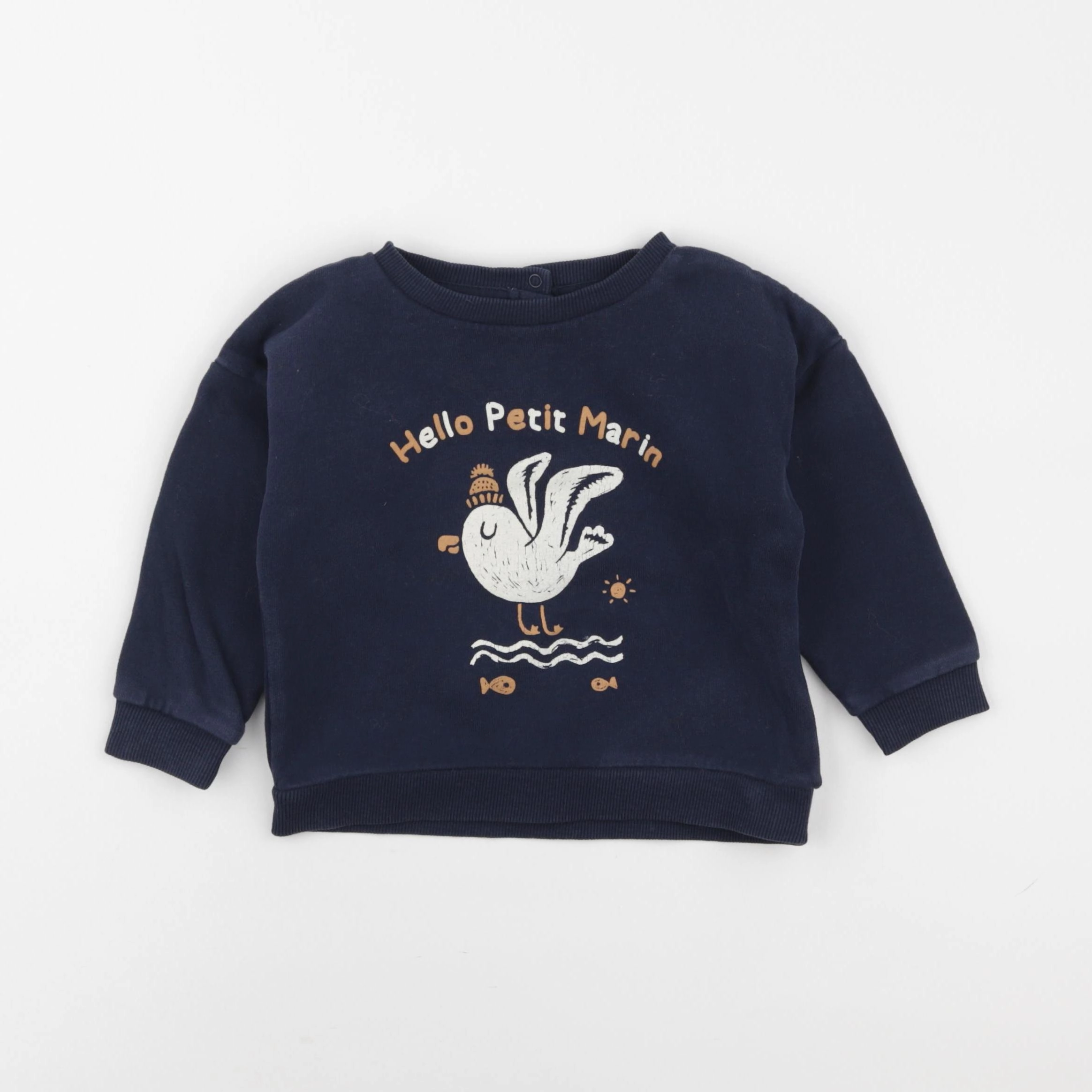 Vertbaudet - sweat bleu - 24 mois