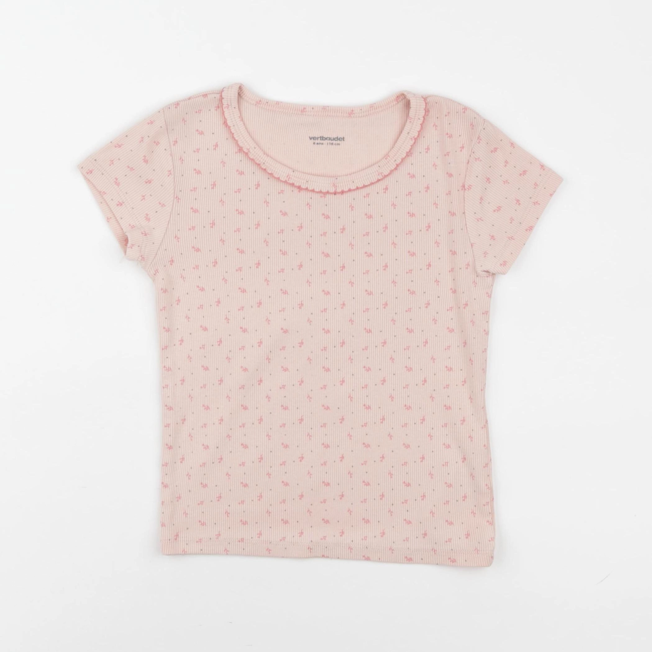 Vertbaudet - maillot de corps rose - 6 ans