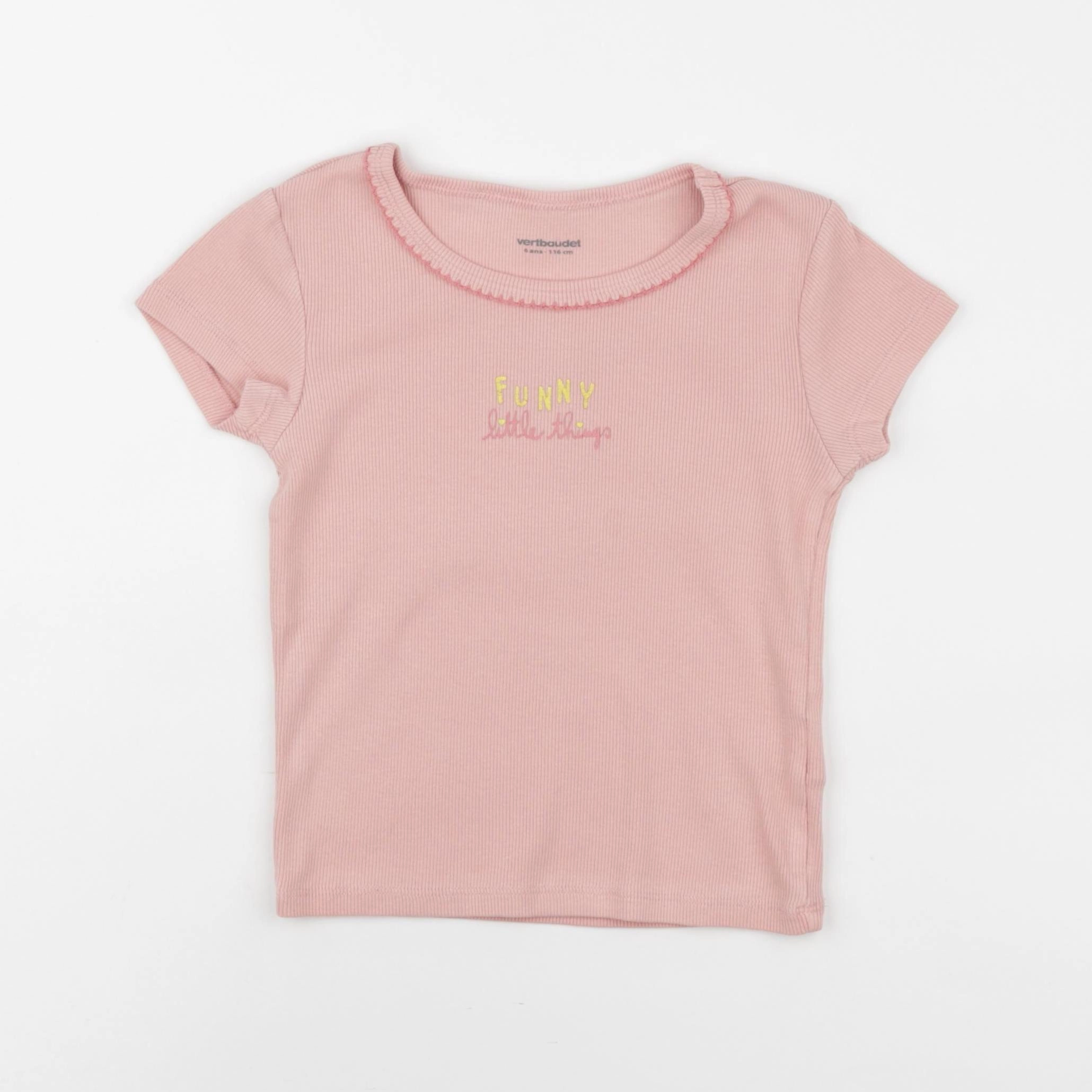 Vertbaudet - maillot de corps rose - 6 ans