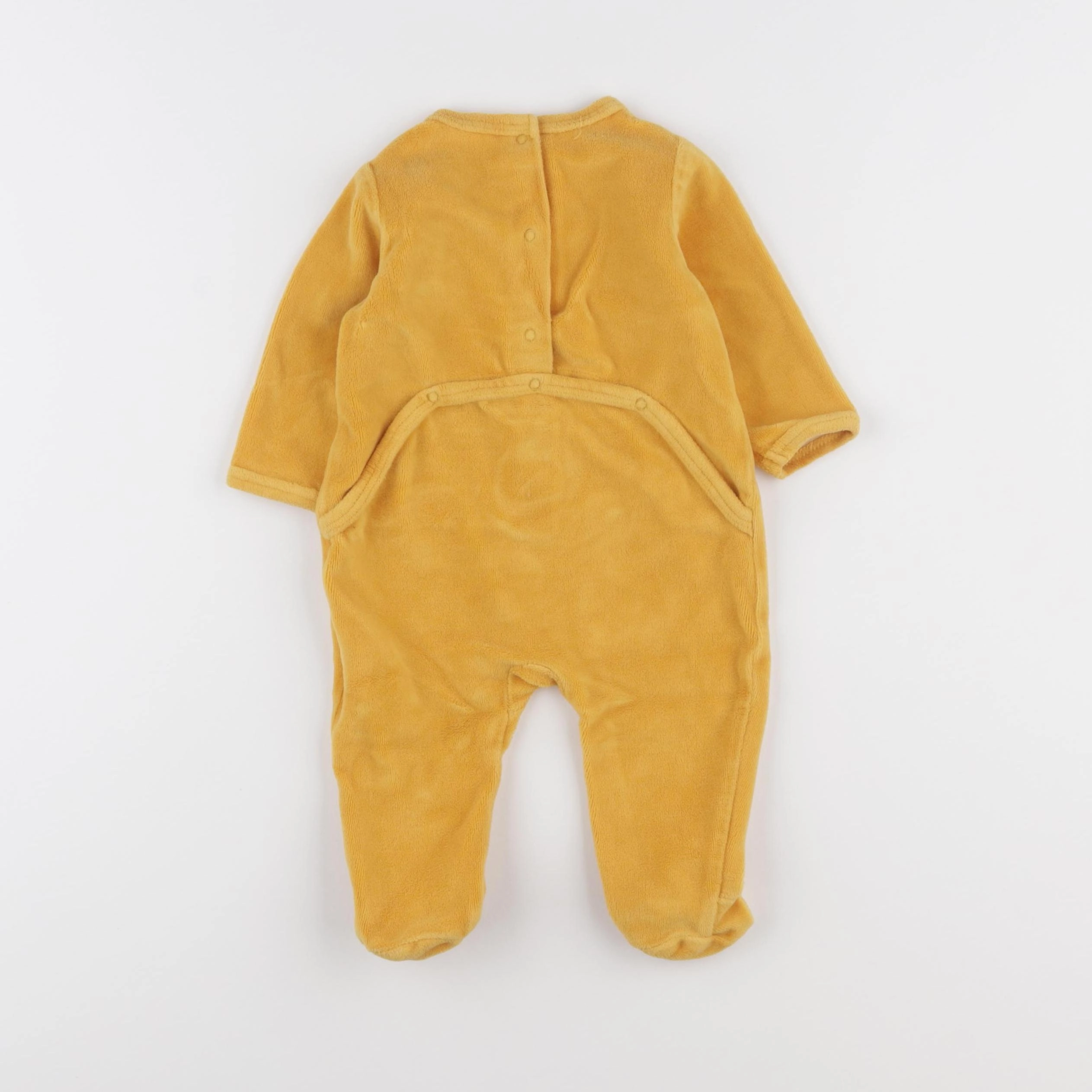 Vertbaudet - pyjama velours jaune - 6 mois