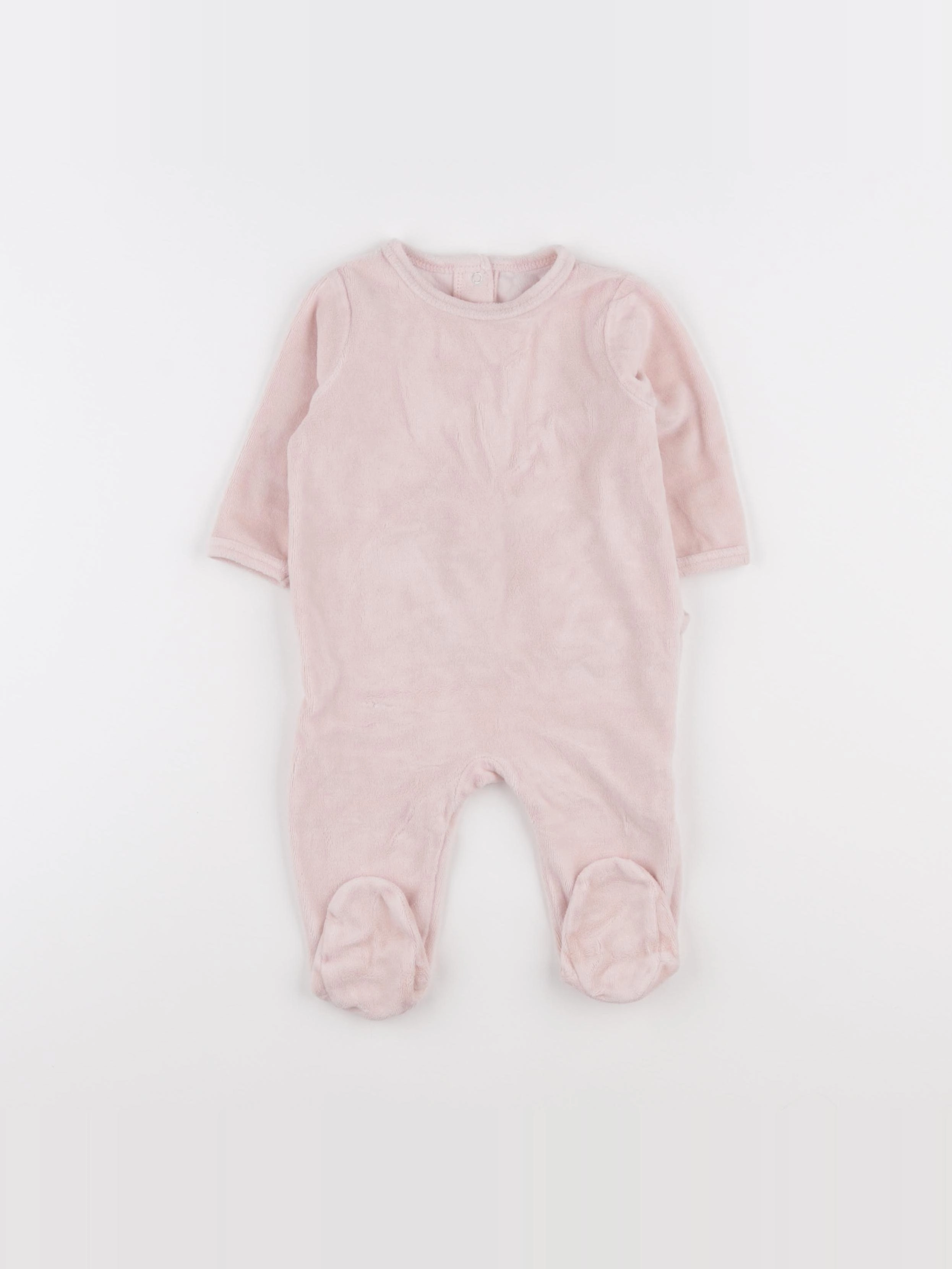 Vertbaudet - pyjama velours rose - 6 mois