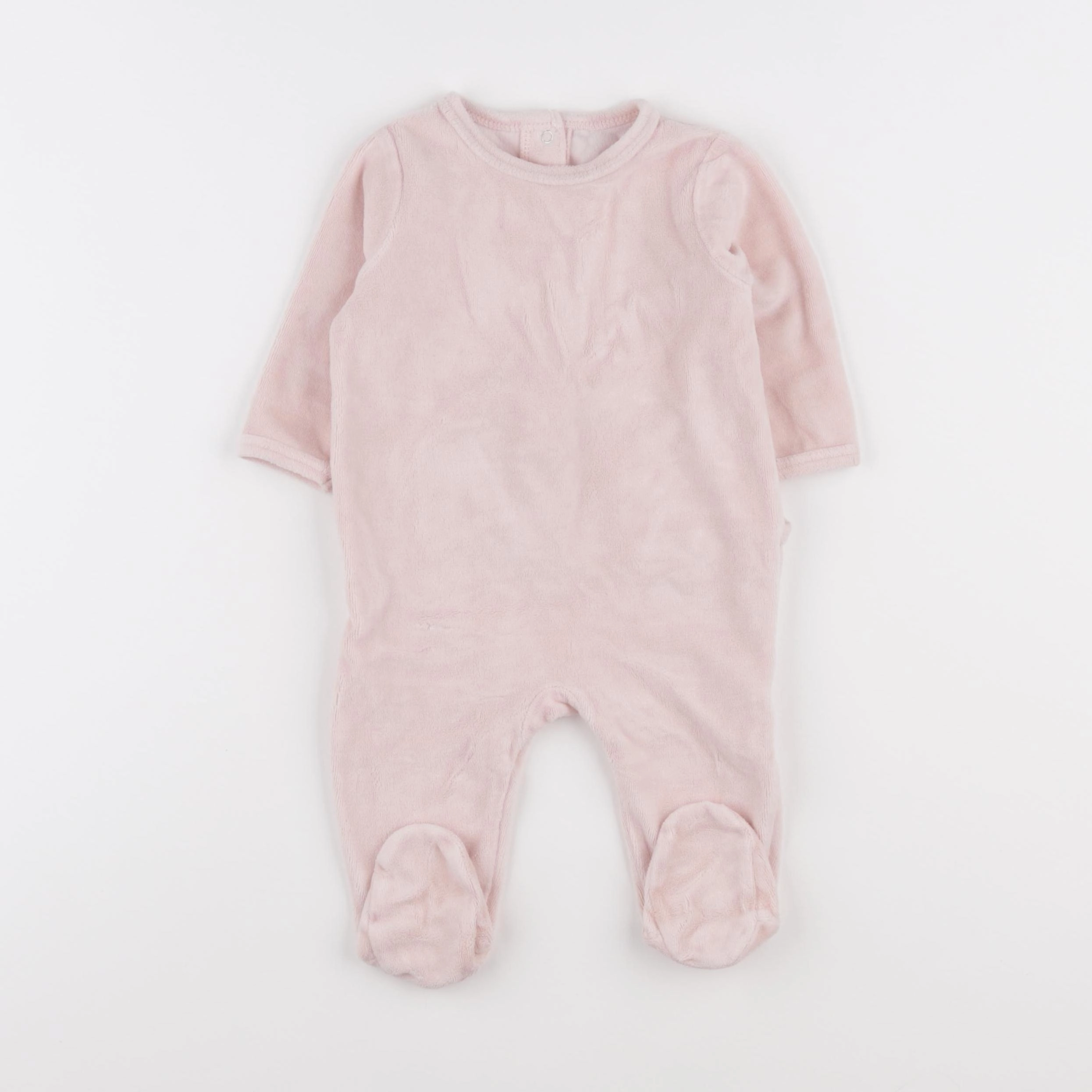 Vertbaudet - pyjama velours rose - 6 mois
