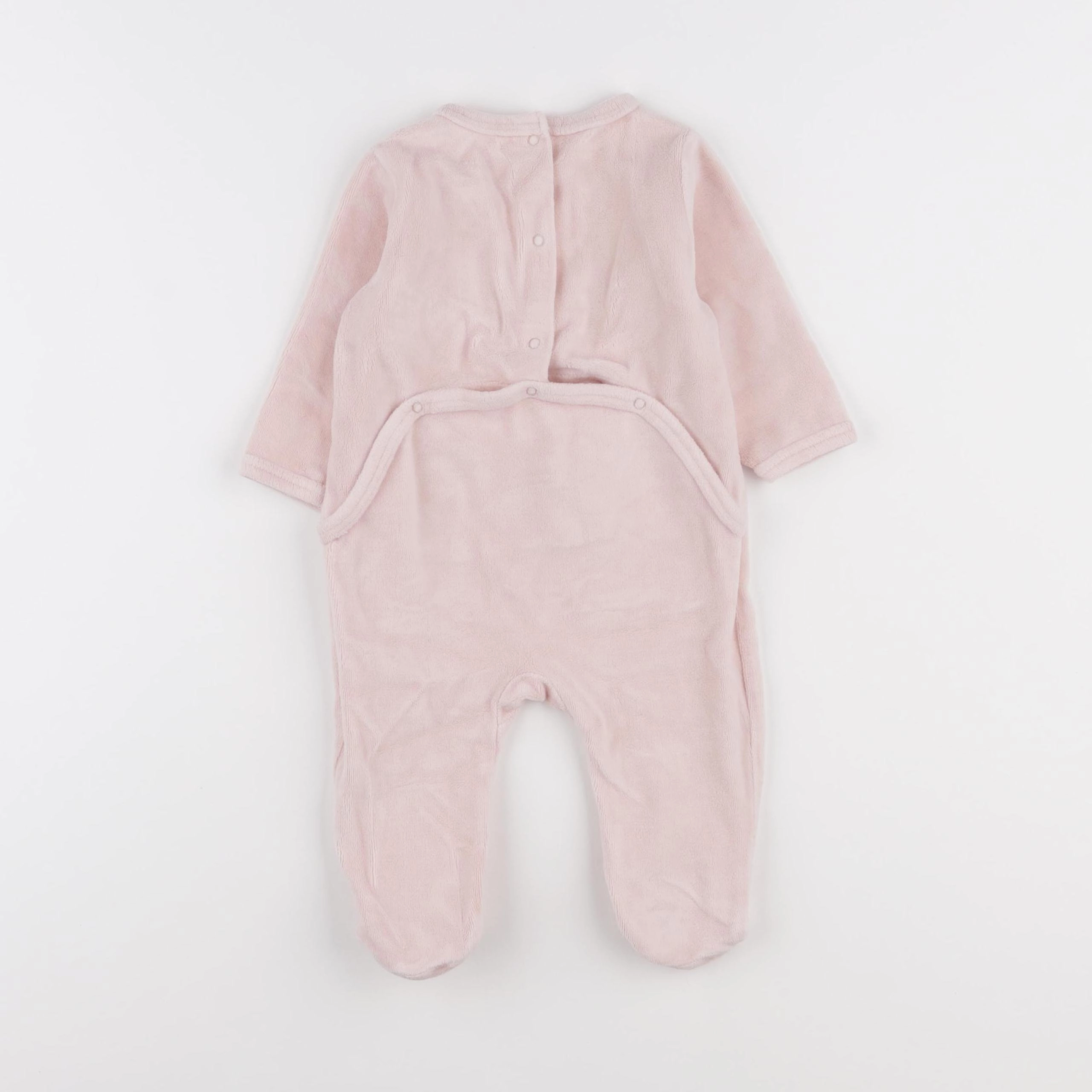 Vertbaudet - pyjama velours rose - 6 mois