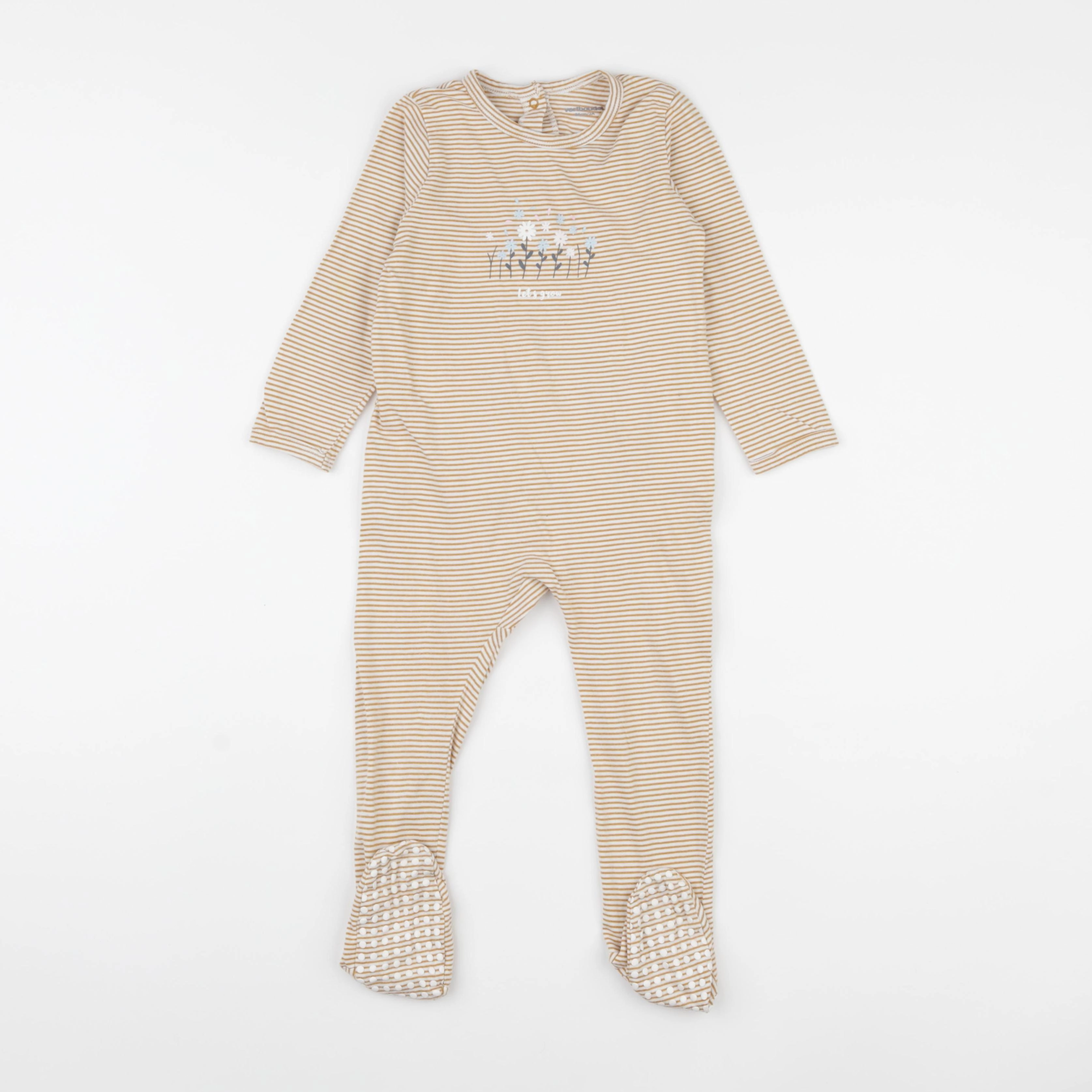 Vertbaudet - pyjama coton beige - 2 ans