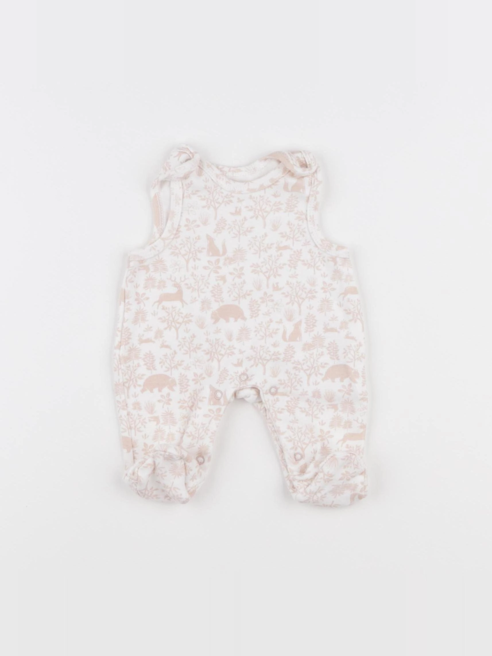 Vertbaudet - pyjama coton blanc, rose - Prématuré