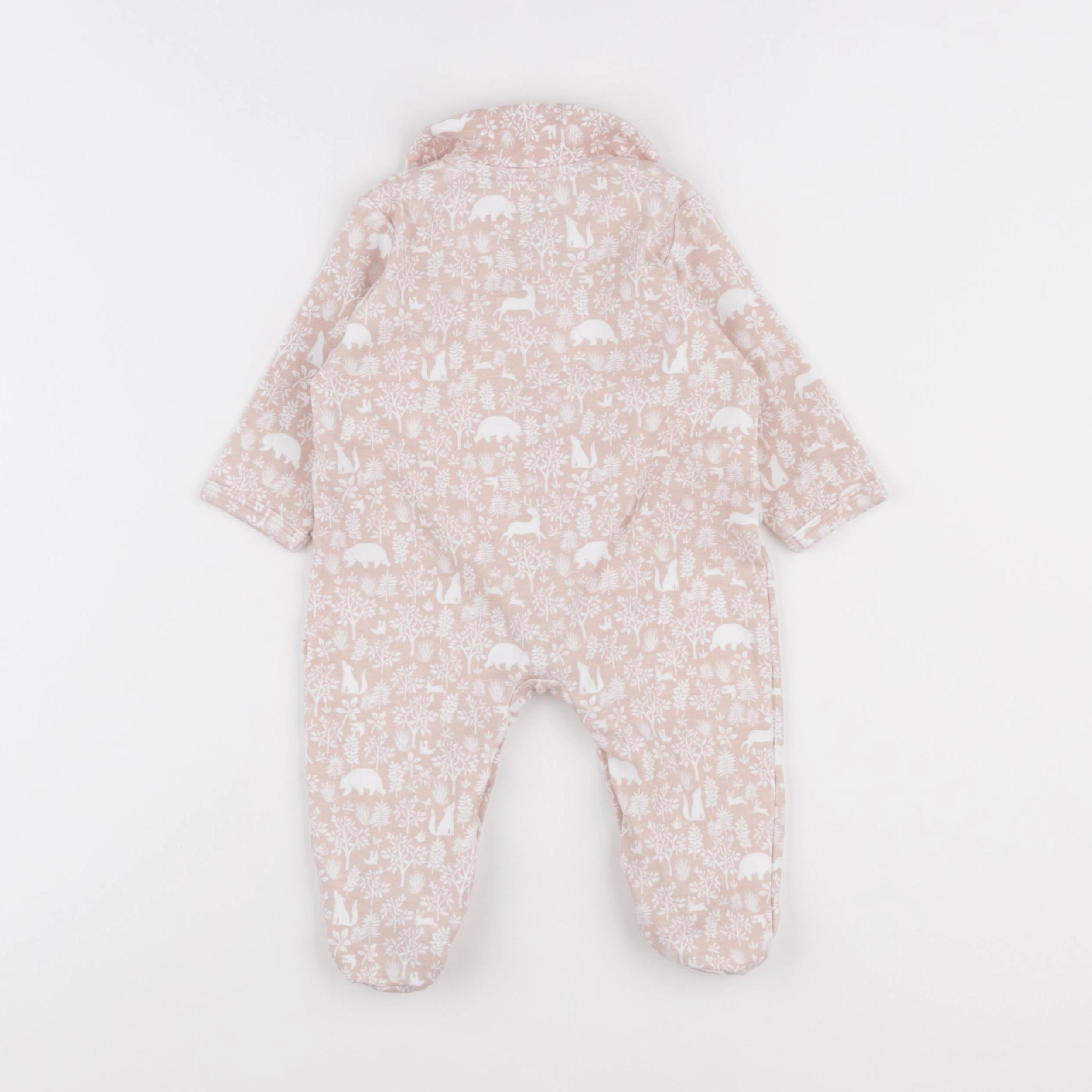 Vertbaudet - pyjama coton rose, blanc - 6 mois
