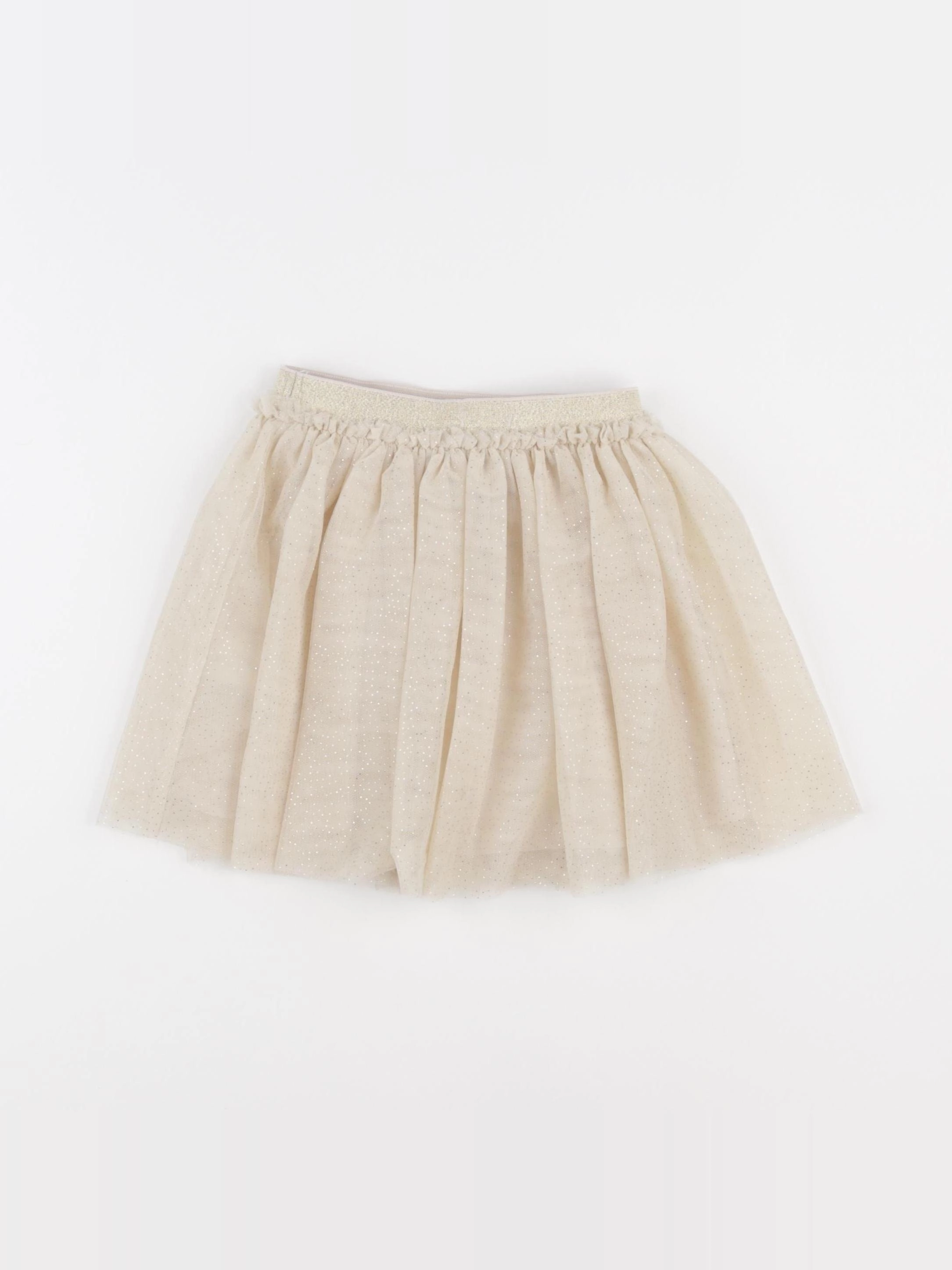 Vertbaudet - jupe beige, or - 36 mois