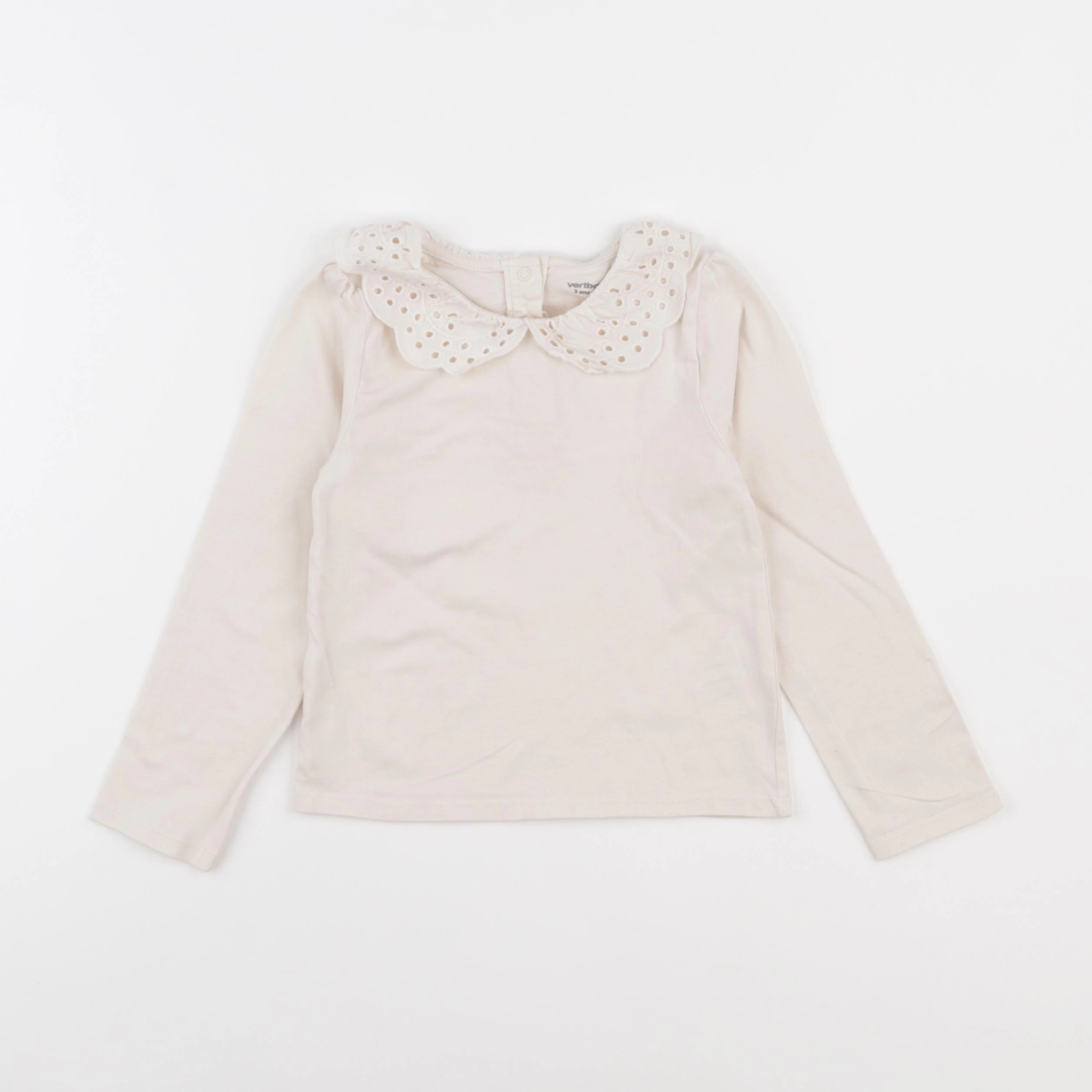 Vertbaudet - tee-shirt beige - 3 ans