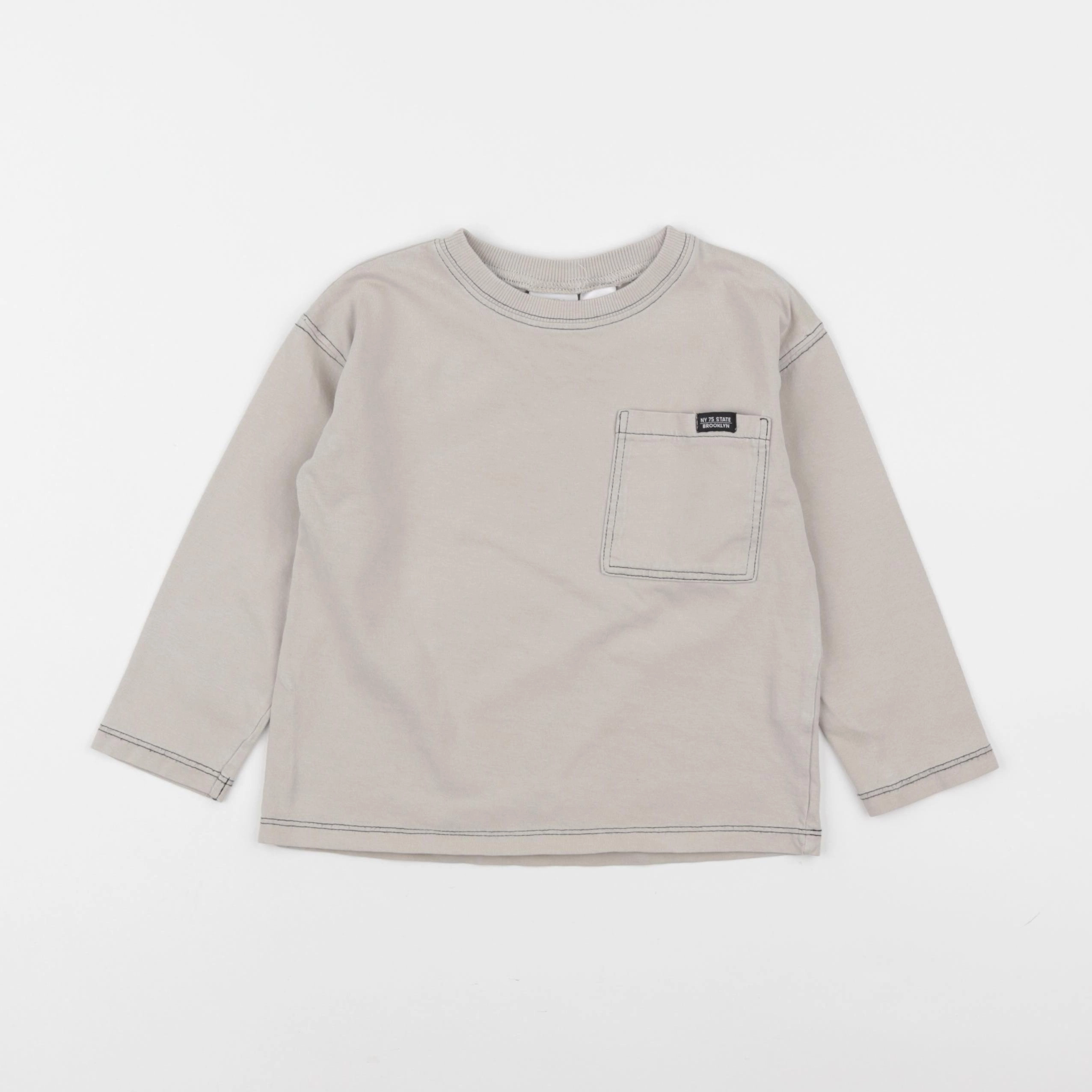 Zara - tee-shirt beige - 2/3 ans
