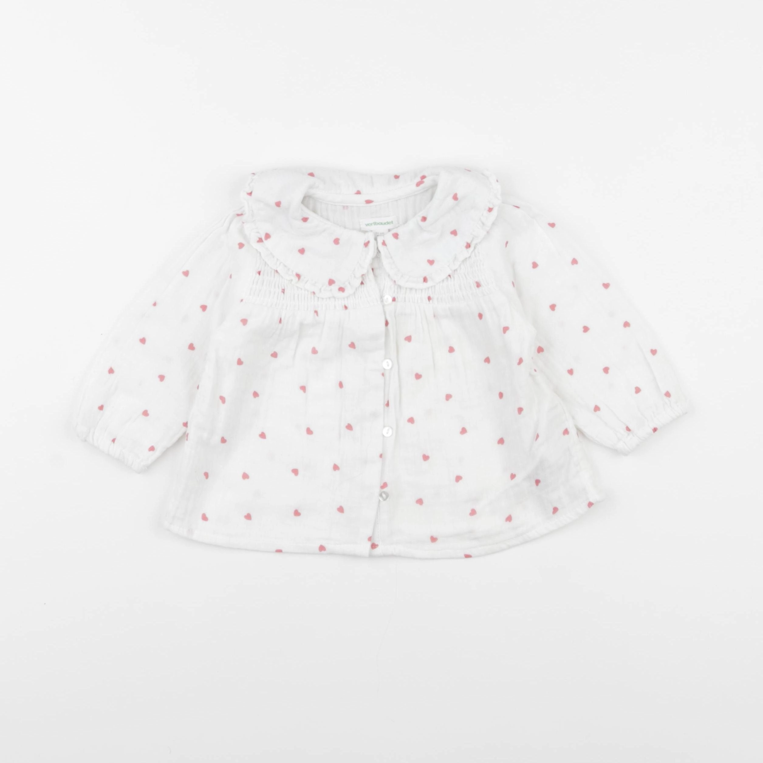 Vertbaudet - blouse blanc - 9 mois