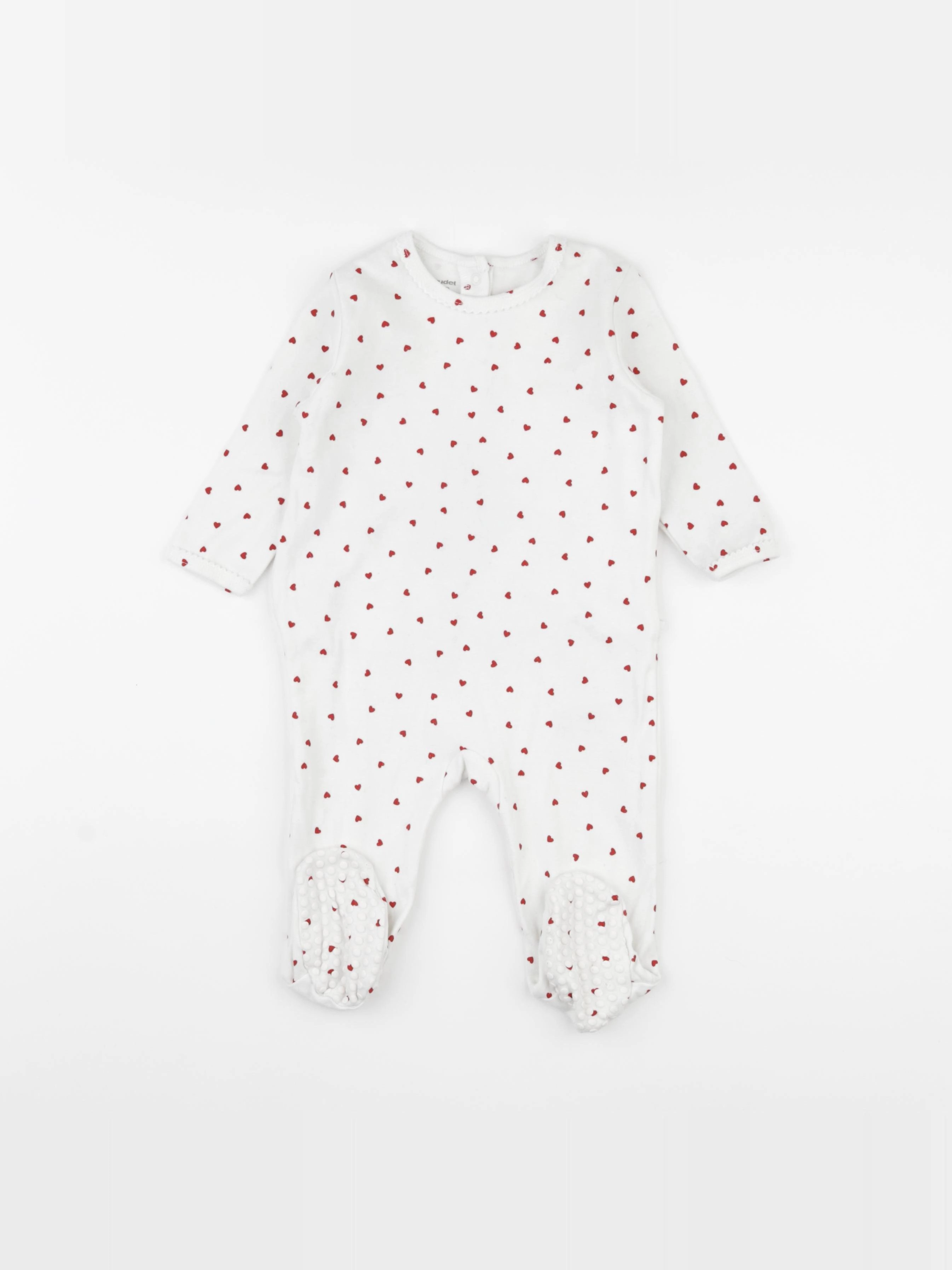 Vertbaudet - pyjama coton blanc - 9 mois