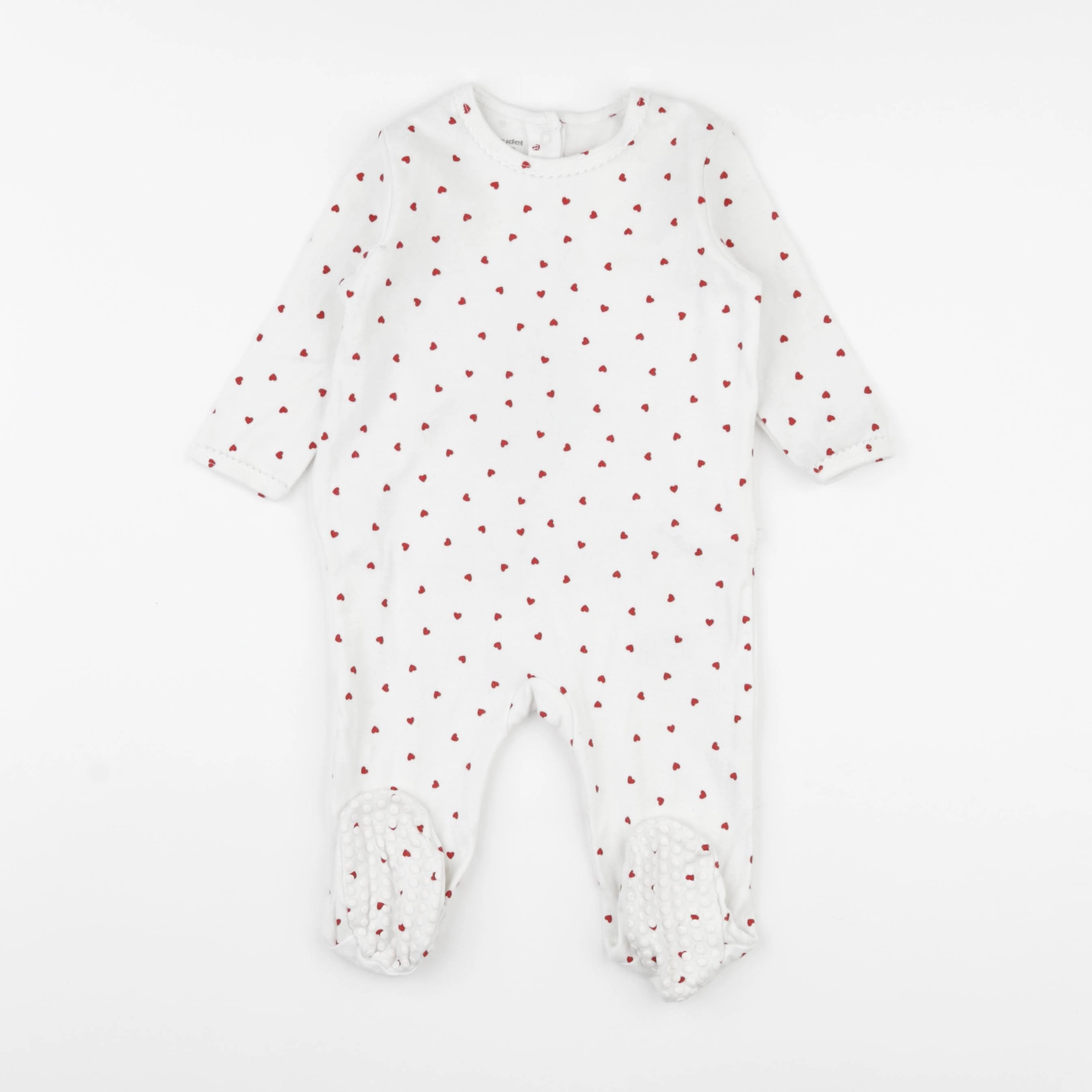Vertbaudet - pyjama coton blanc - 9 mois