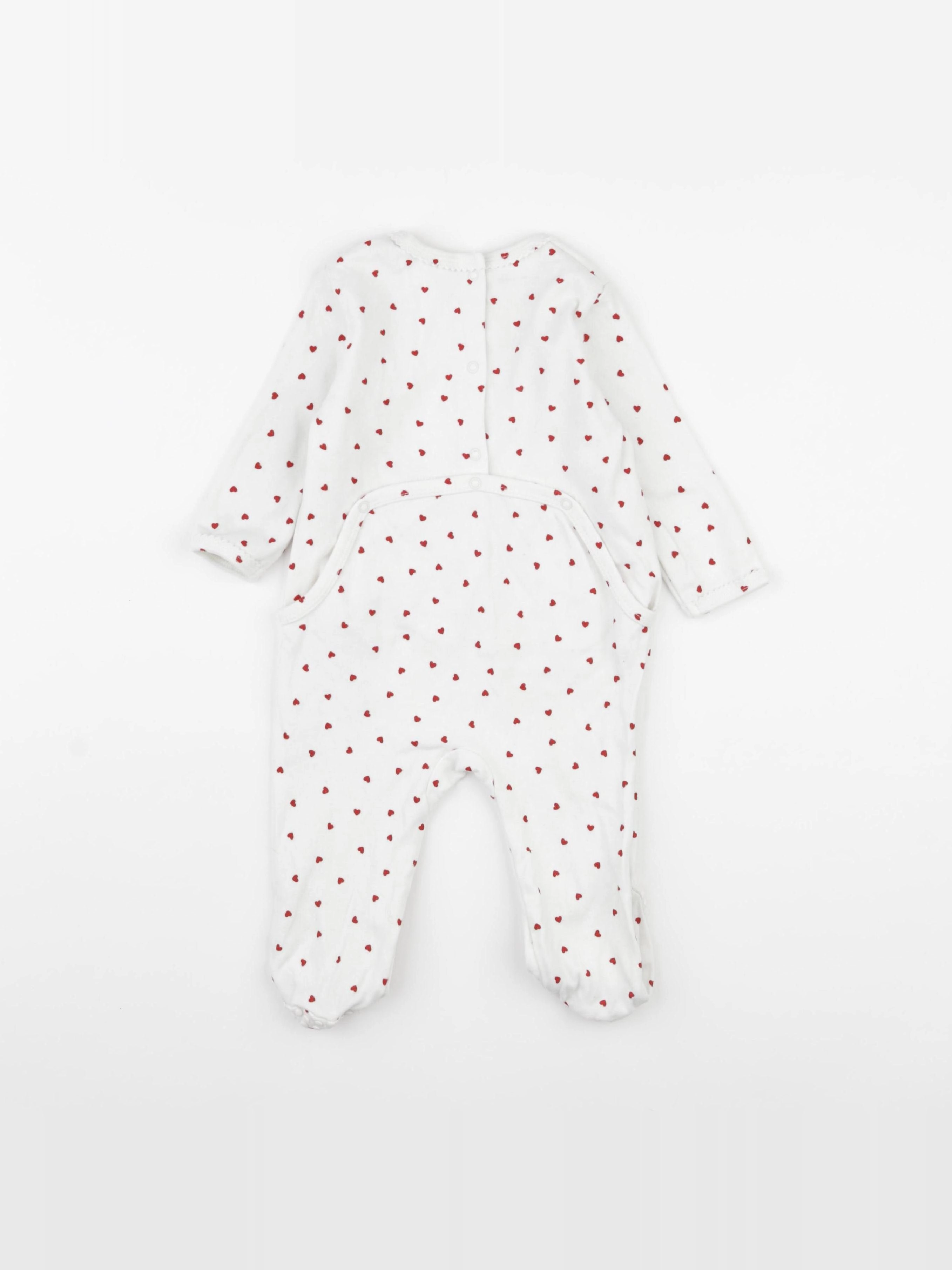 Vertbaudet - pyjama coton blanc - 9 mois