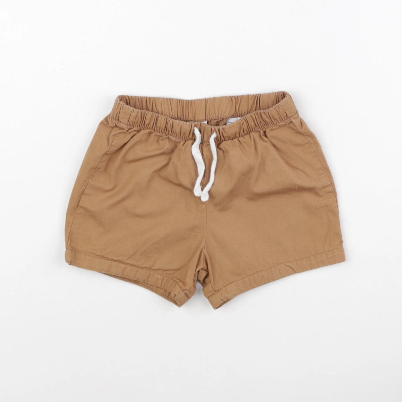 H&M - short marron - 6/9 mois