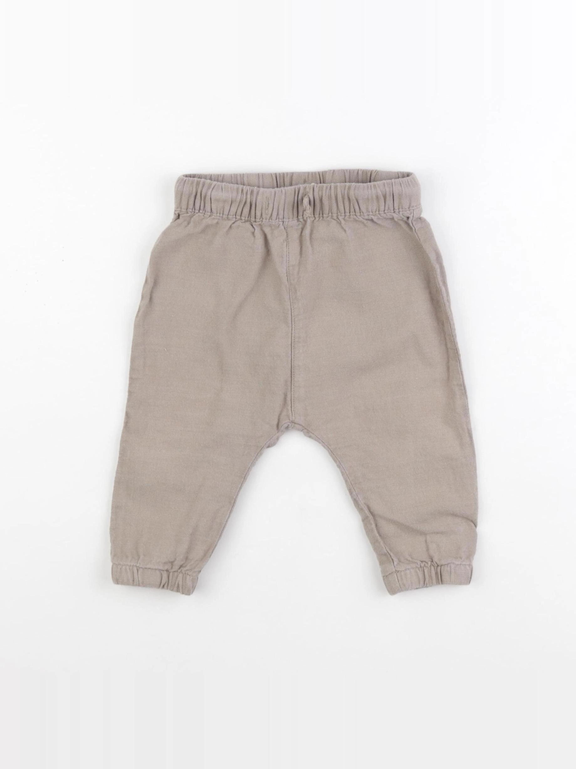 H&M - pantalon beige - 6/9 mois