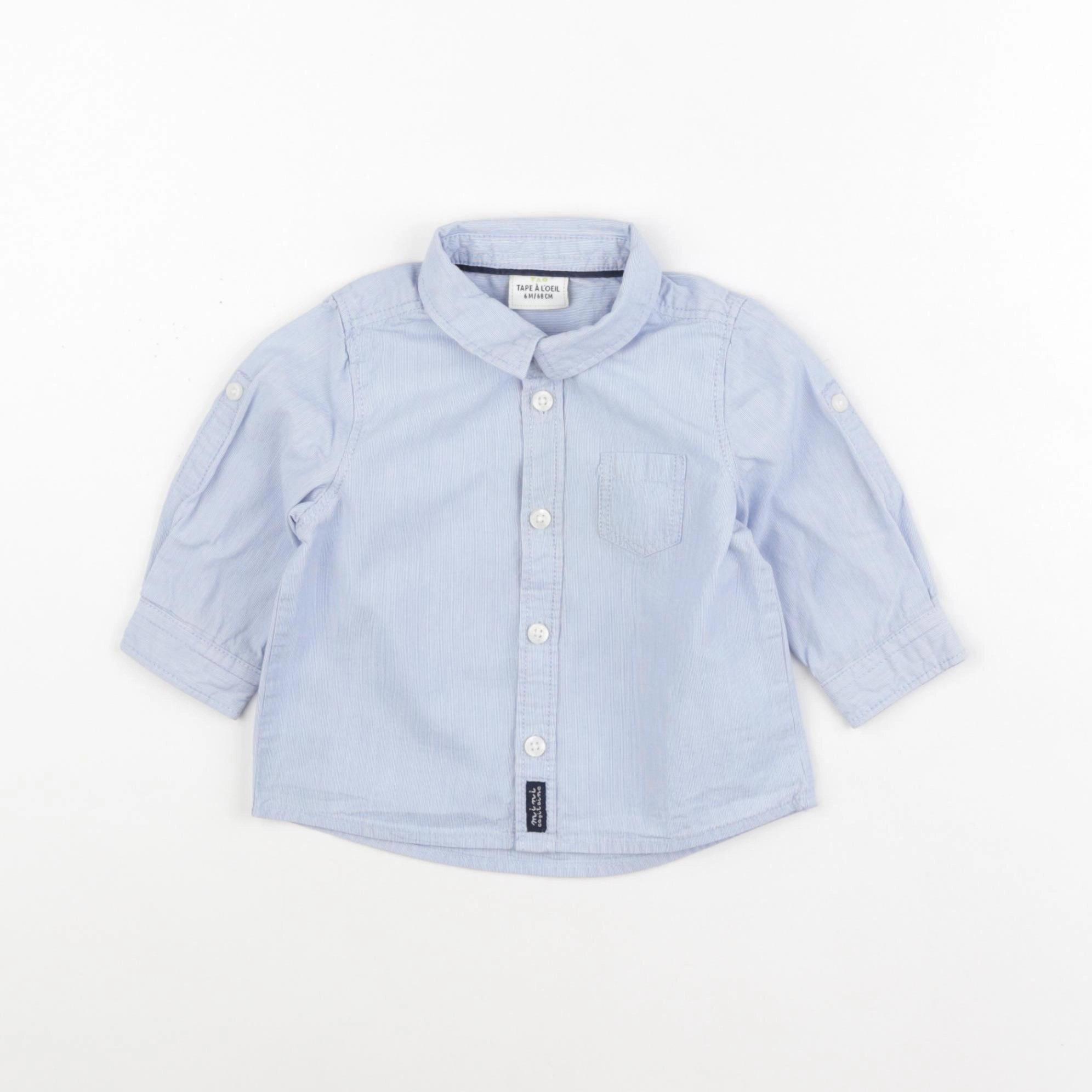 Tape à l'oeil - chemise bleu - 6 mois