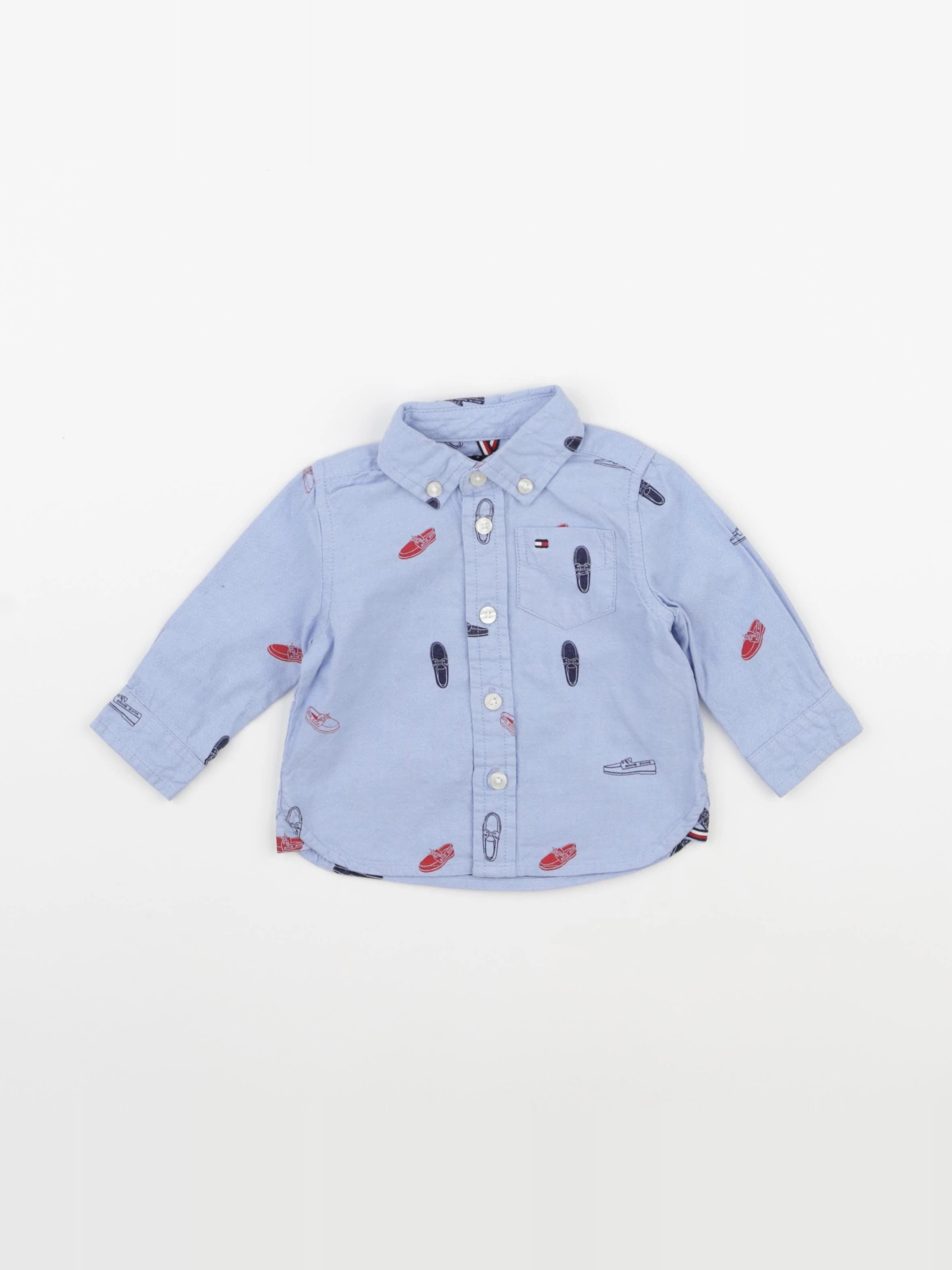 Tommy Hilfiger - chemise bleu - 3/6 mois