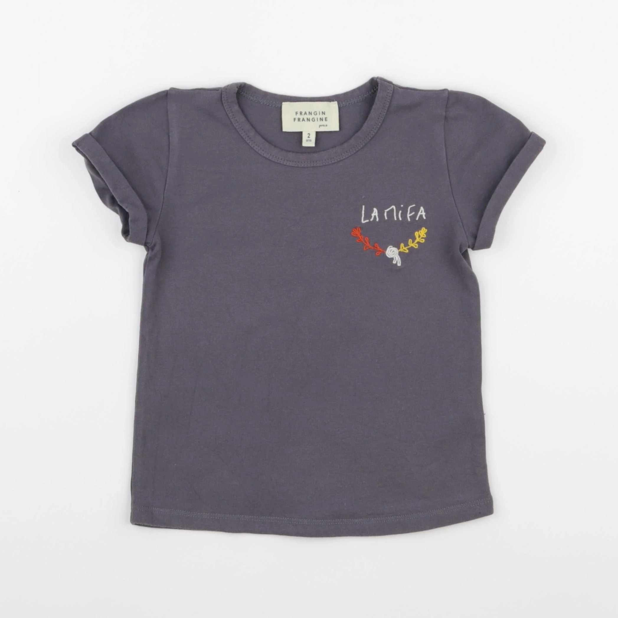 Frangin Frangine - tee-shirt gris - 2 ans