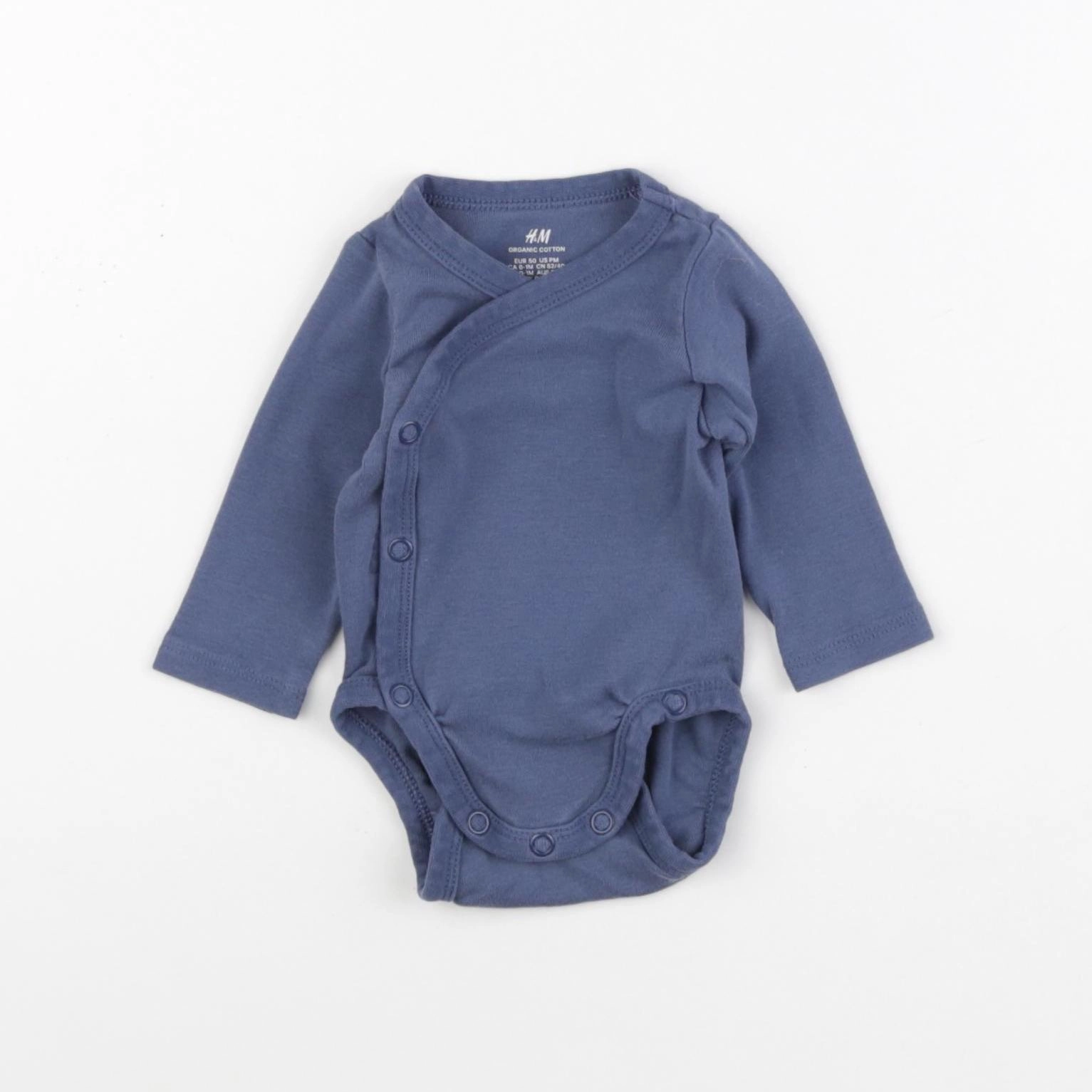 H&M - body bleu - 1 mois