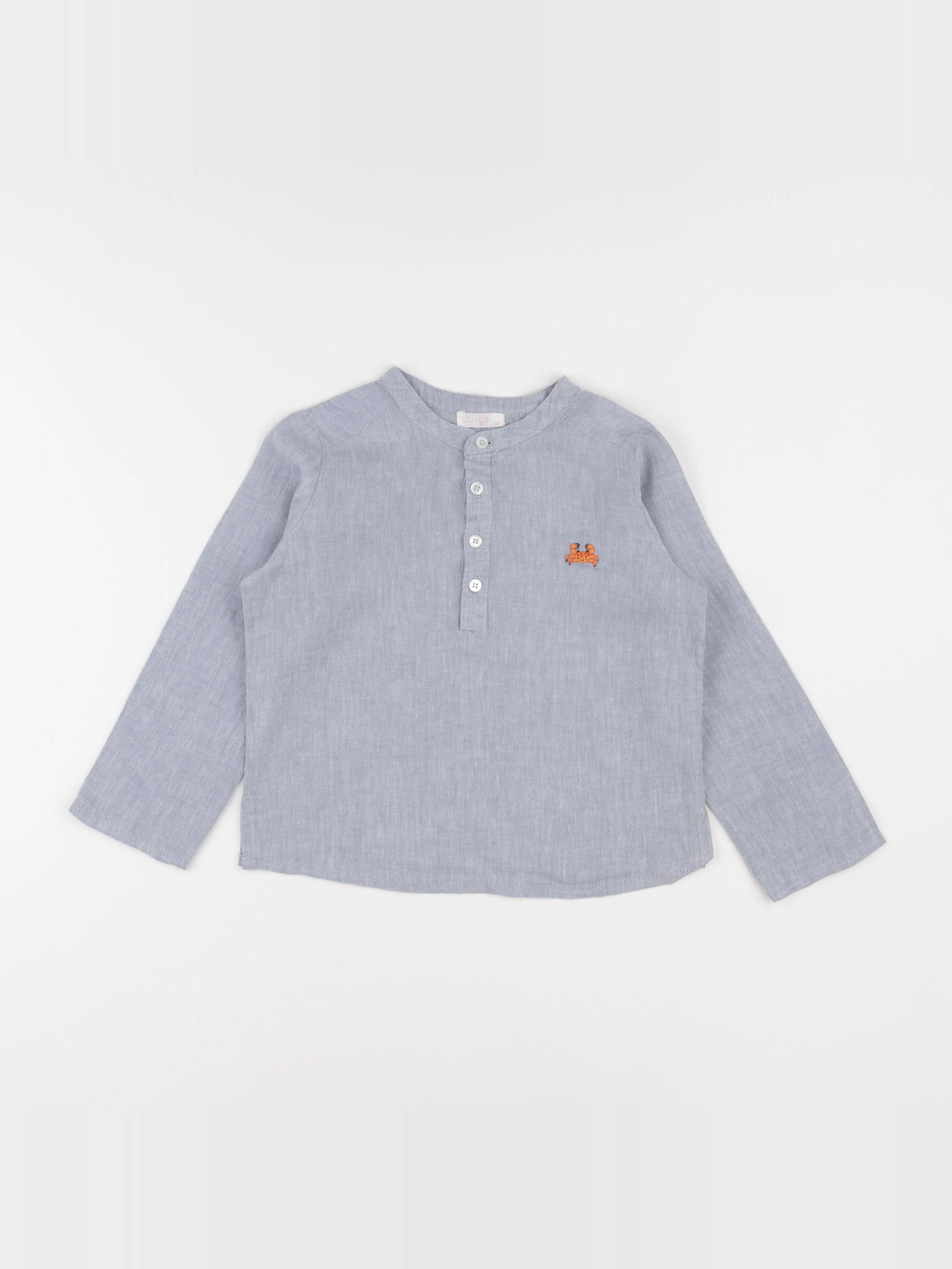 Laingo - chemise bleu - 6 ans