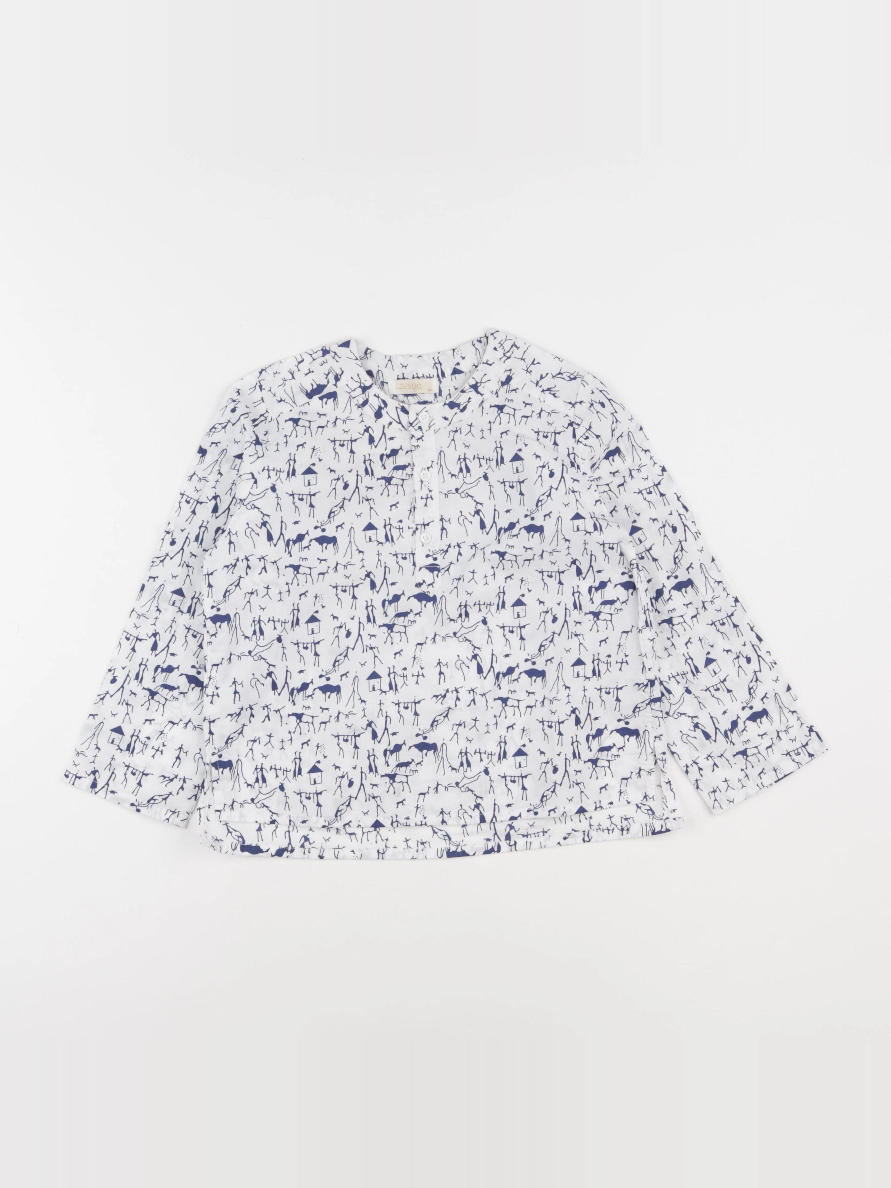 Laingo - chemise blanc, bleu - 6 ans