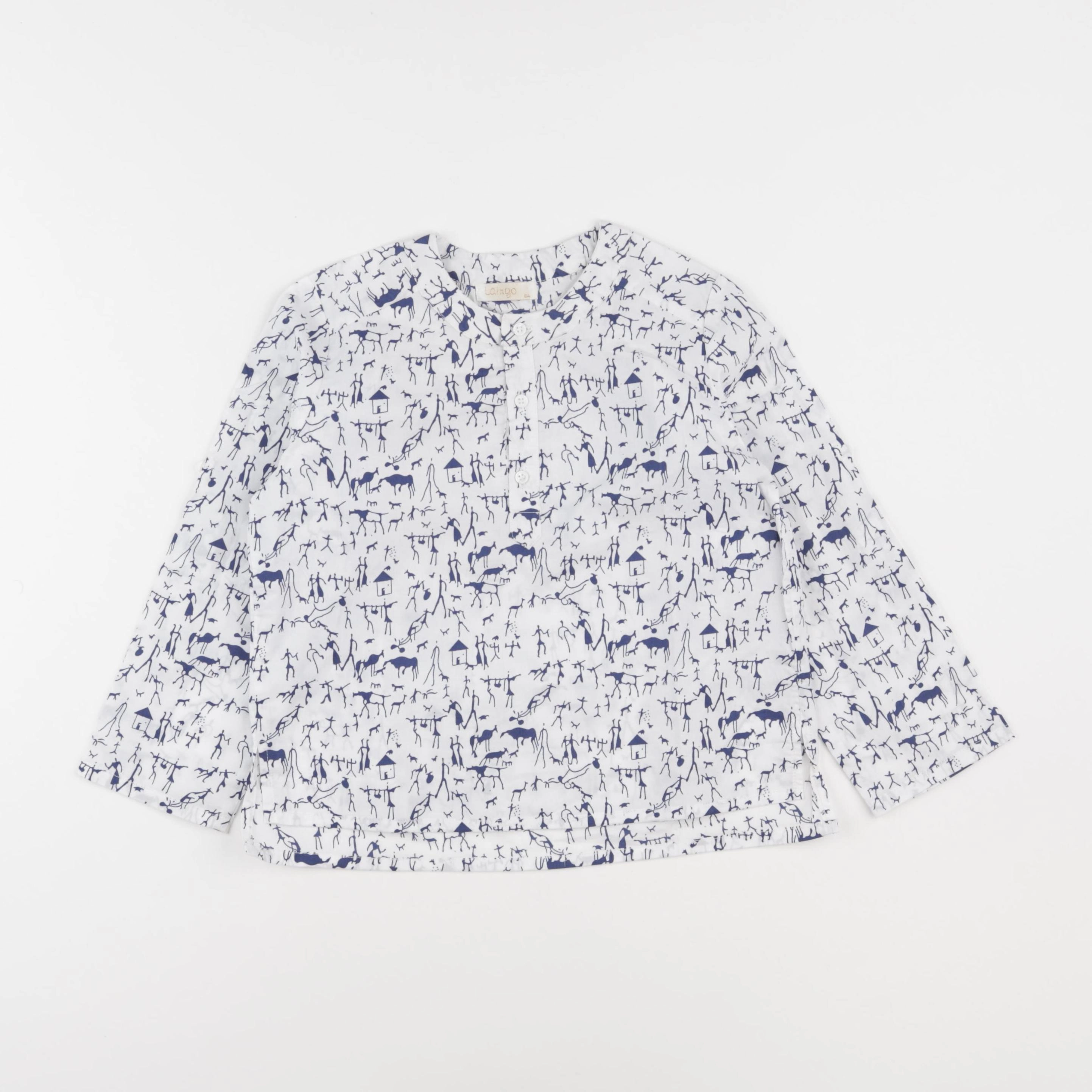 Laingo - chemise blanc, bleu - 6 ans
