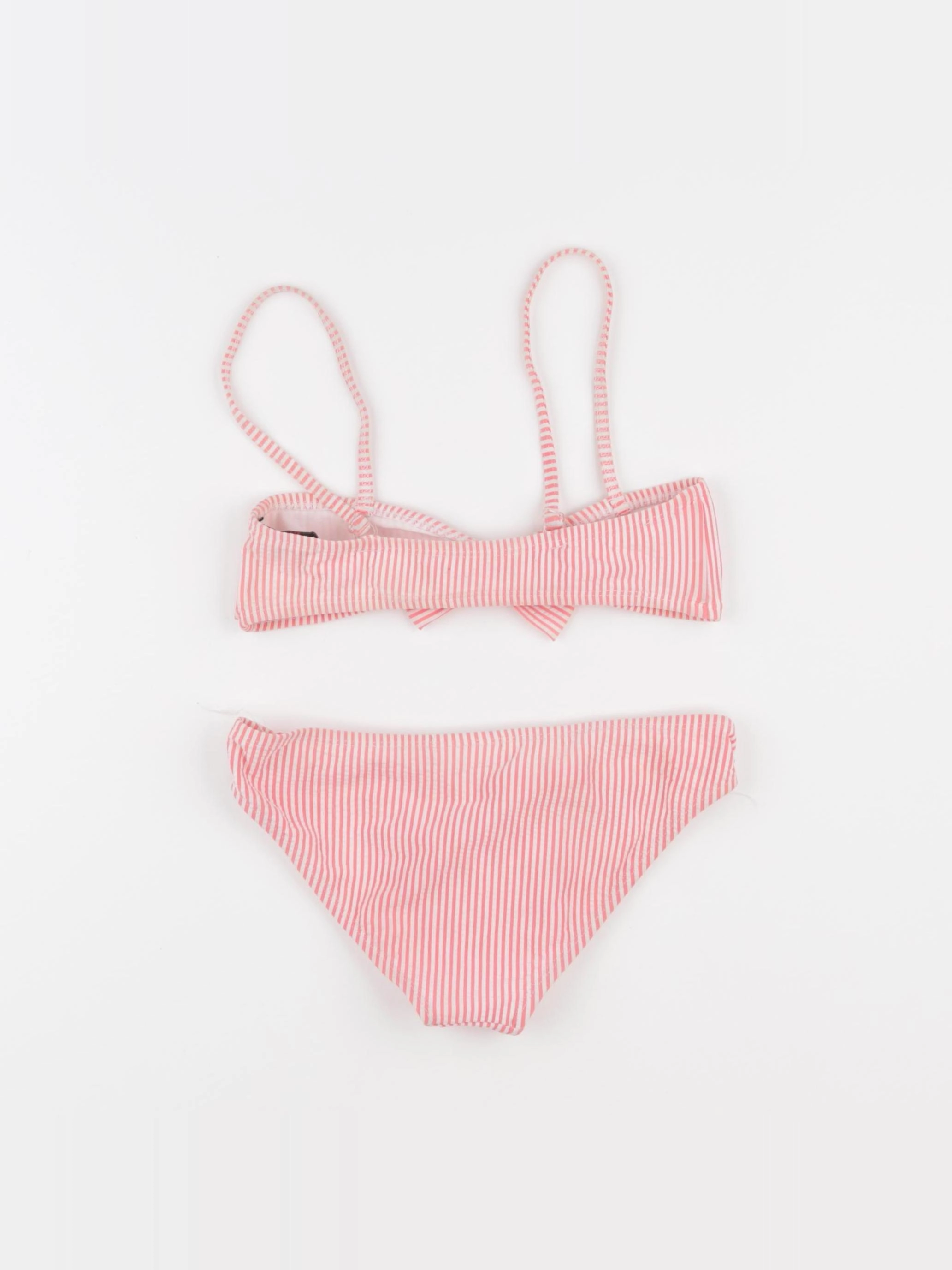 Cyrillus - maillot de bain blanc, orange - 8 ans