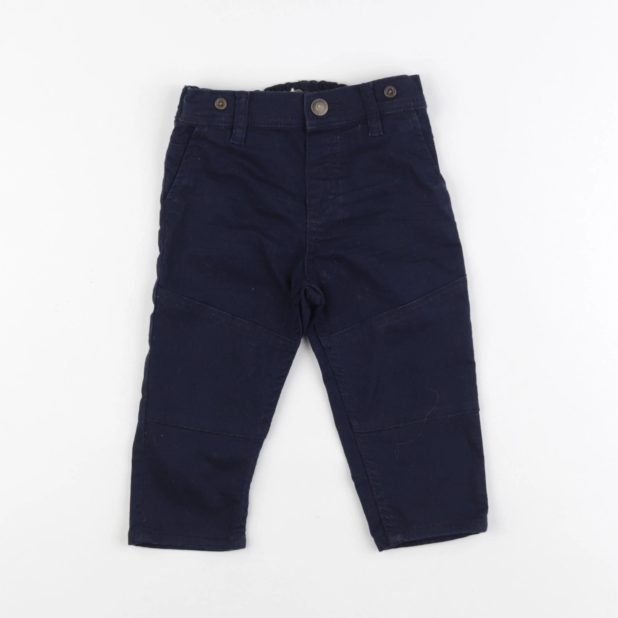 H&M - pantalon bleu - 9/12 mois