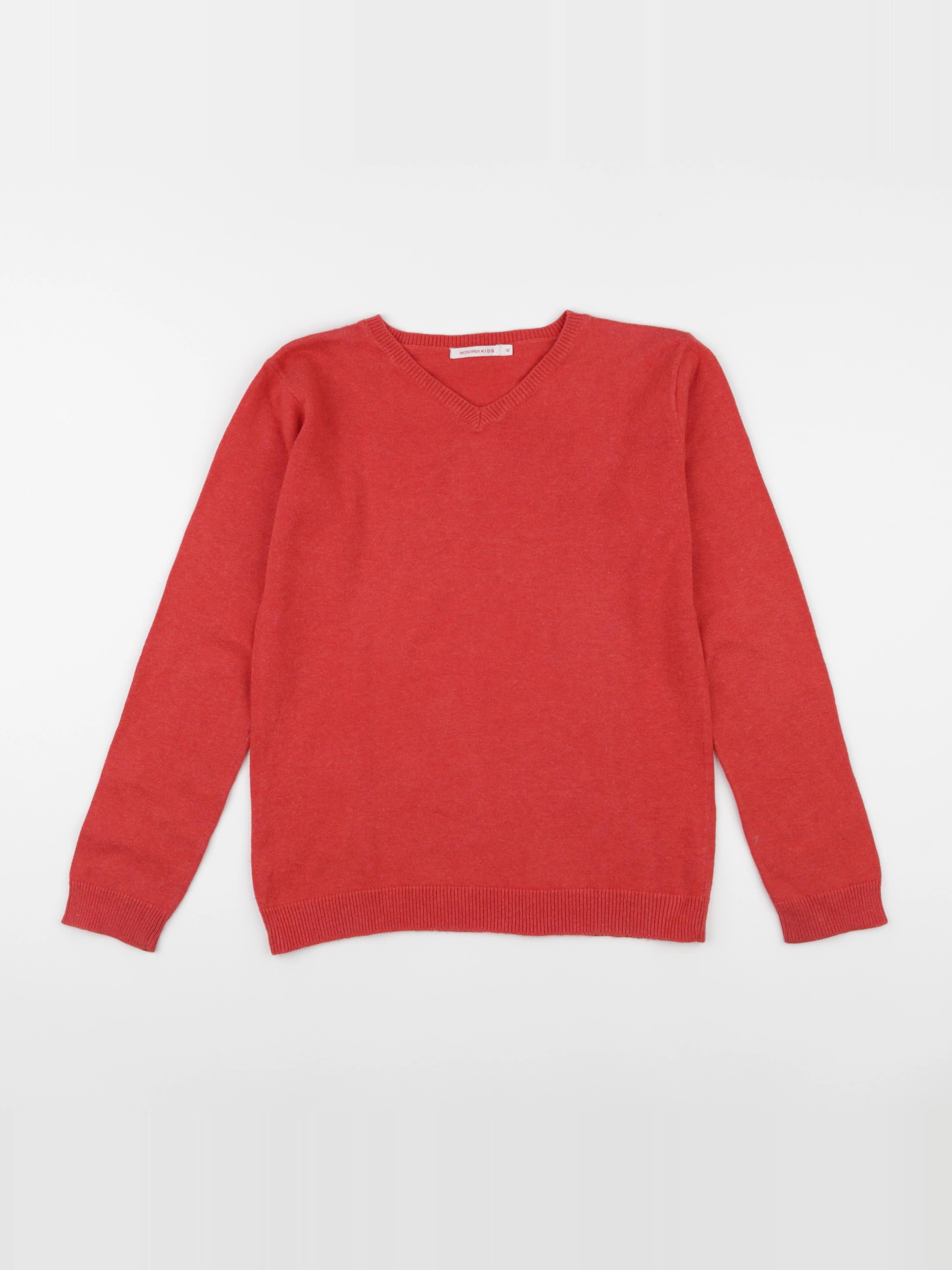 Monoprix - pull rouge - 12 ans