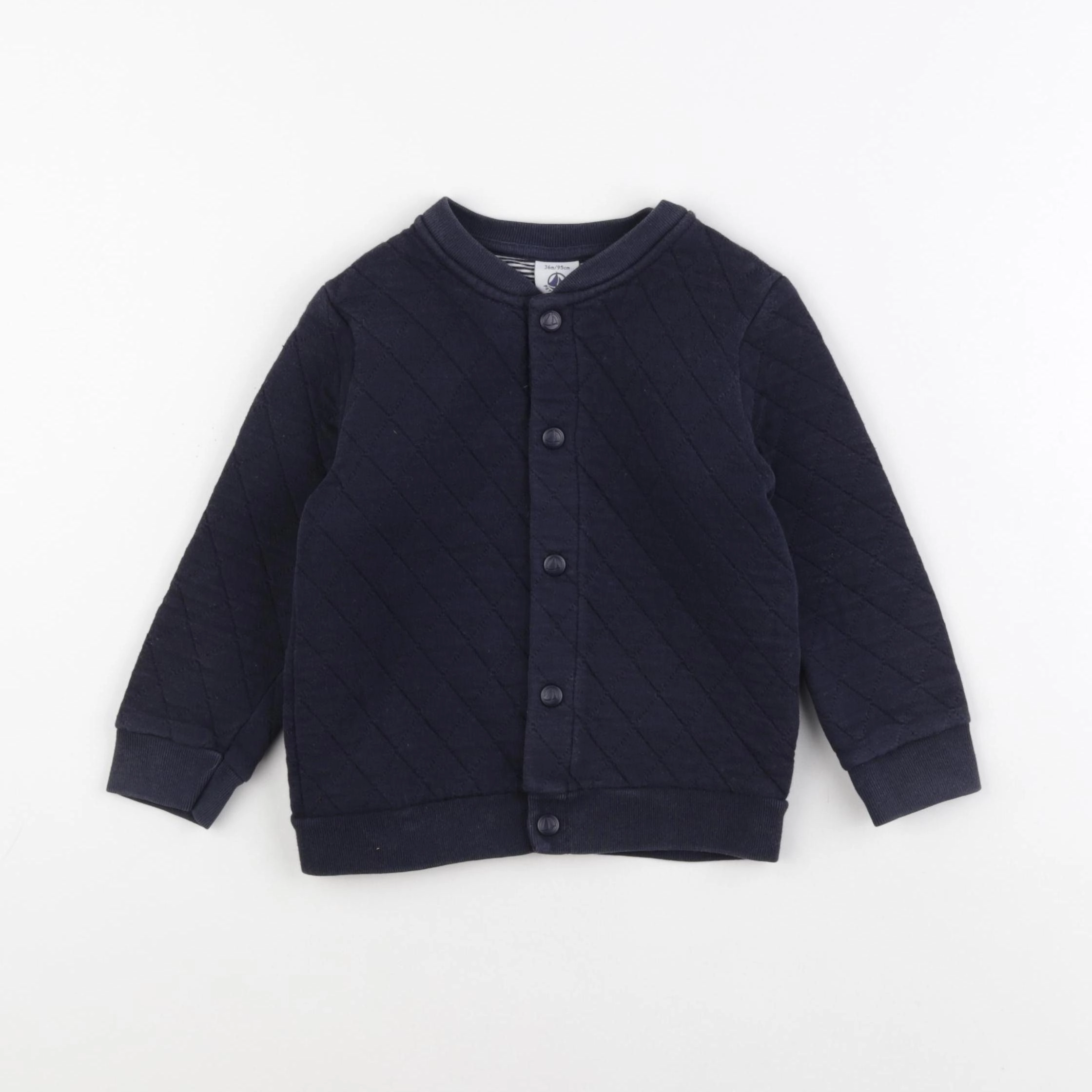 Petit Bateau - sweat bleu - 36 mois