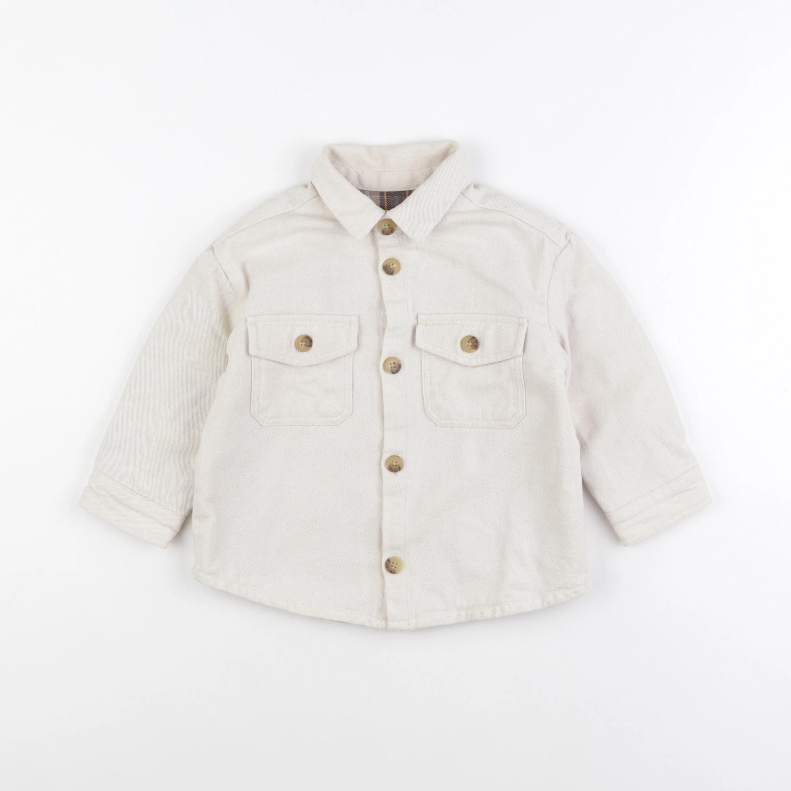 Zara - sur-chemise beige - 18/24 mois
