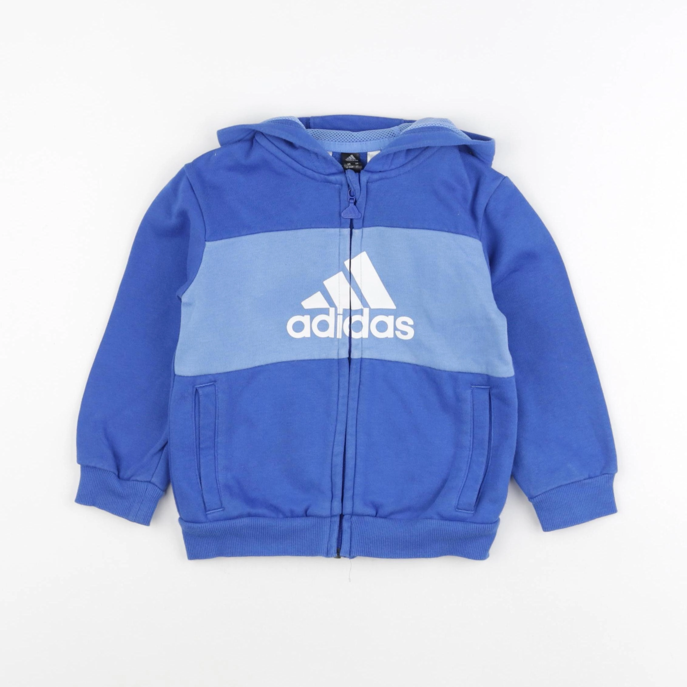 Adidas - sweat bleu - 18/24 mois