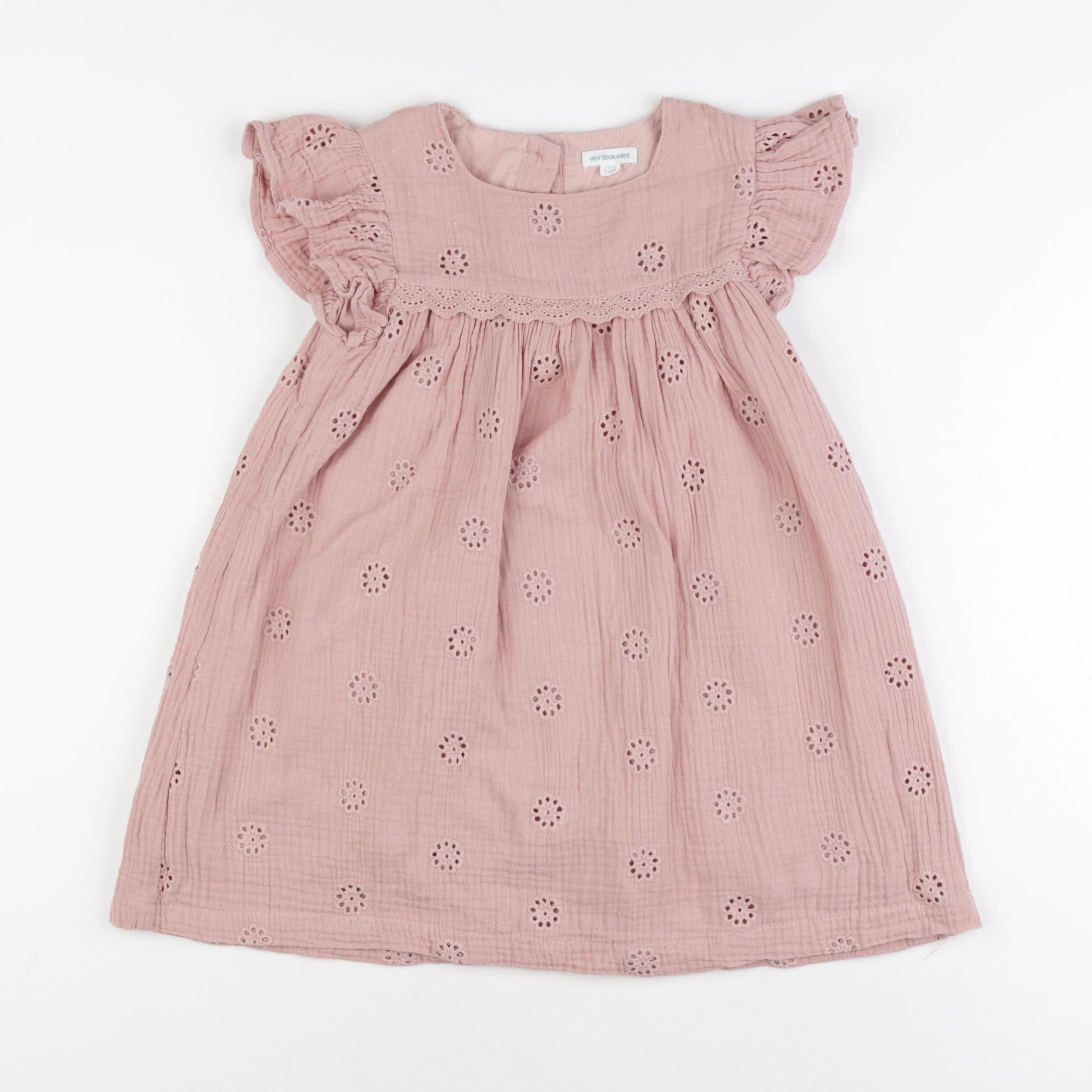 Vertbaudet - robe rose - 5 ans