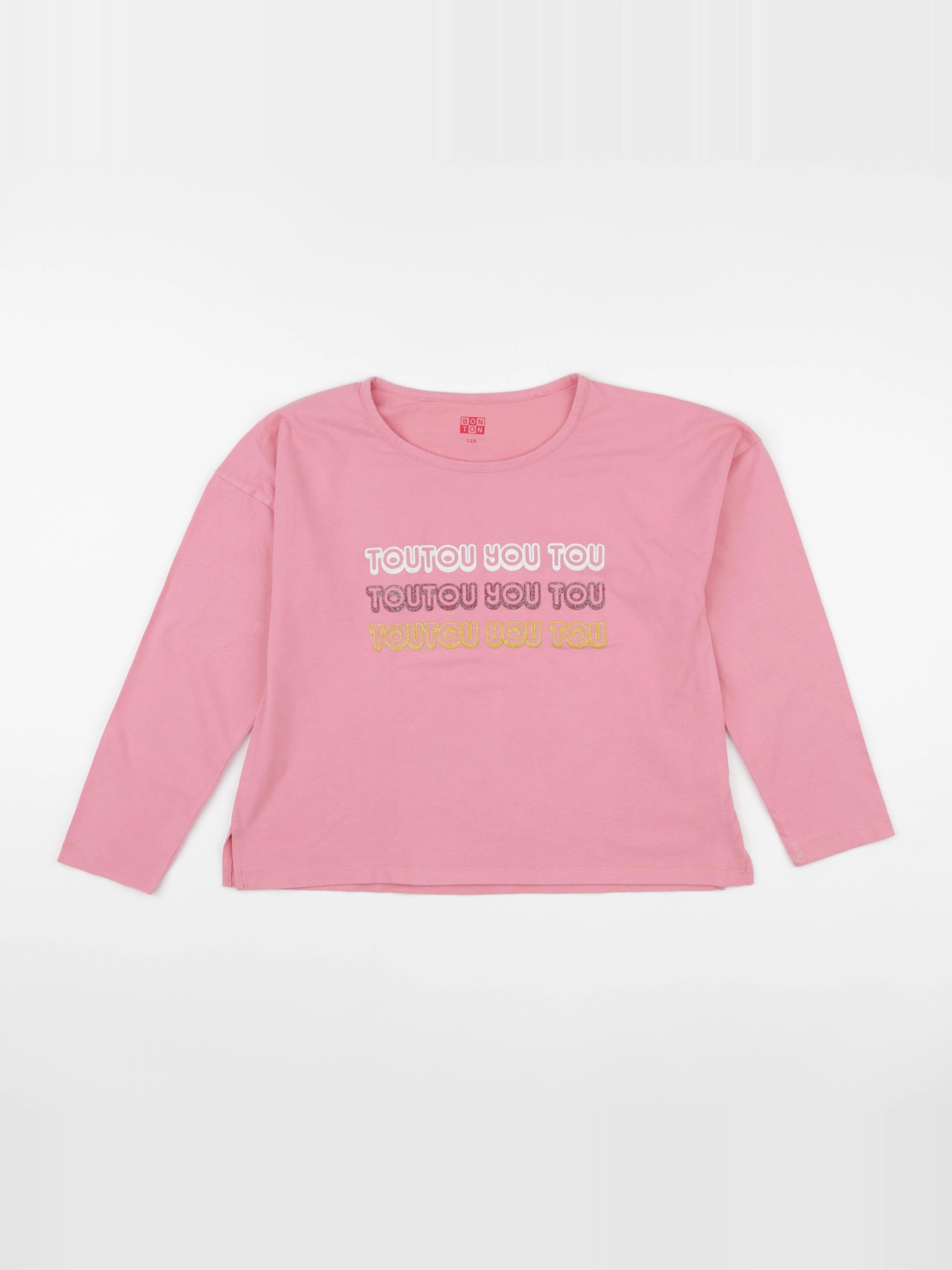 Bonton - tee-shirt rose - 12 ans
