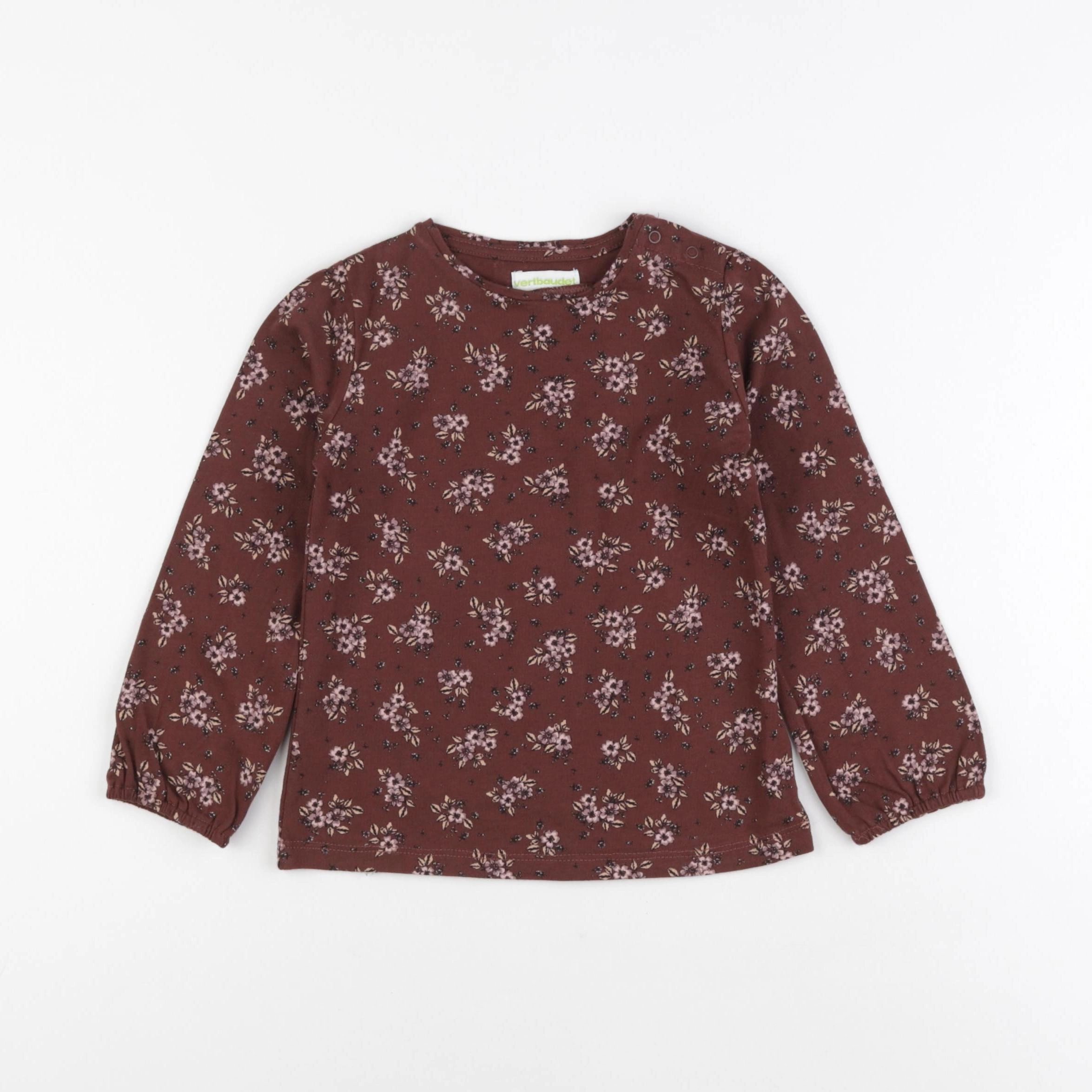 Vertbaudet - tee-shirt marron - 4 ans