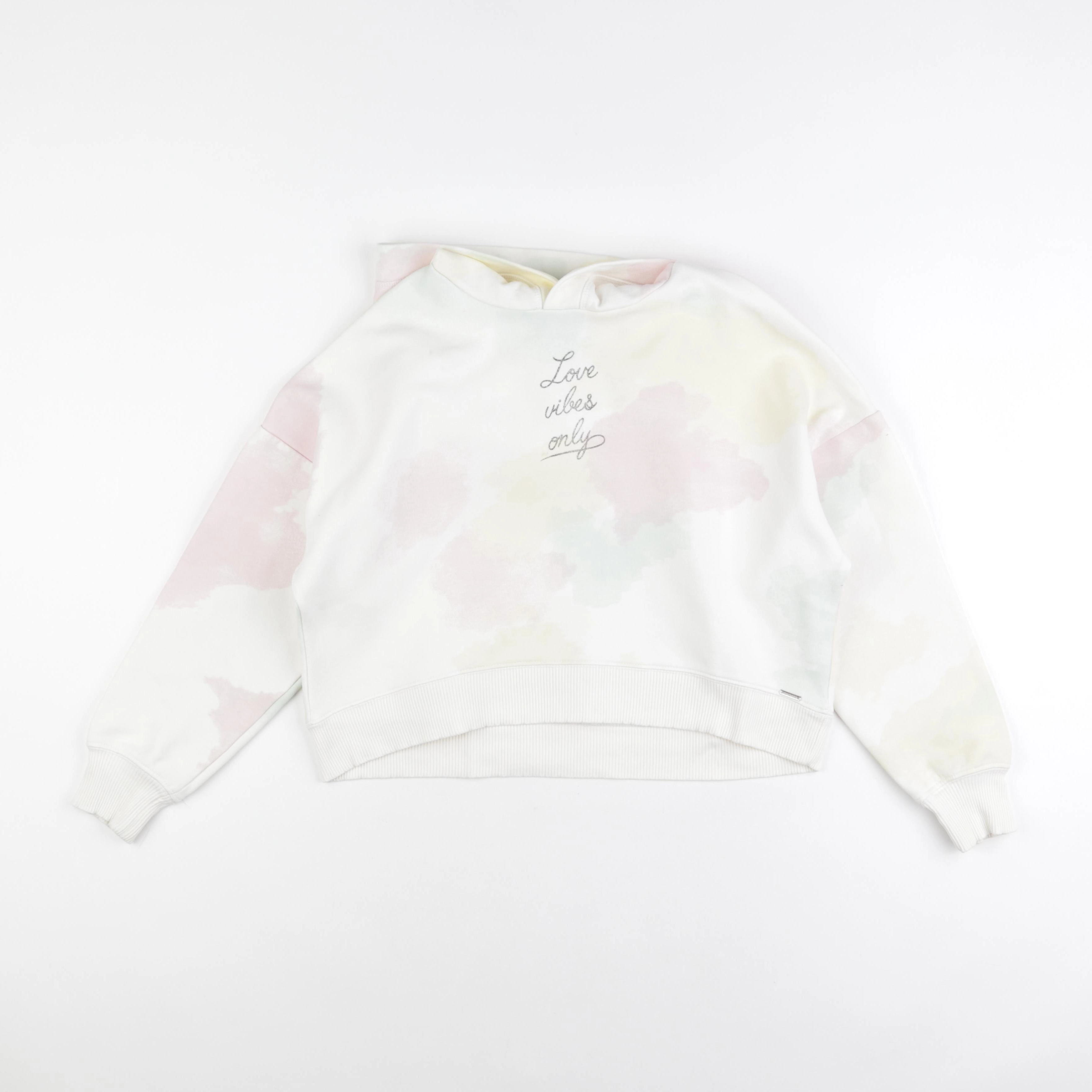 IKKS - sweat blanc, jaune, rose - 14 ans