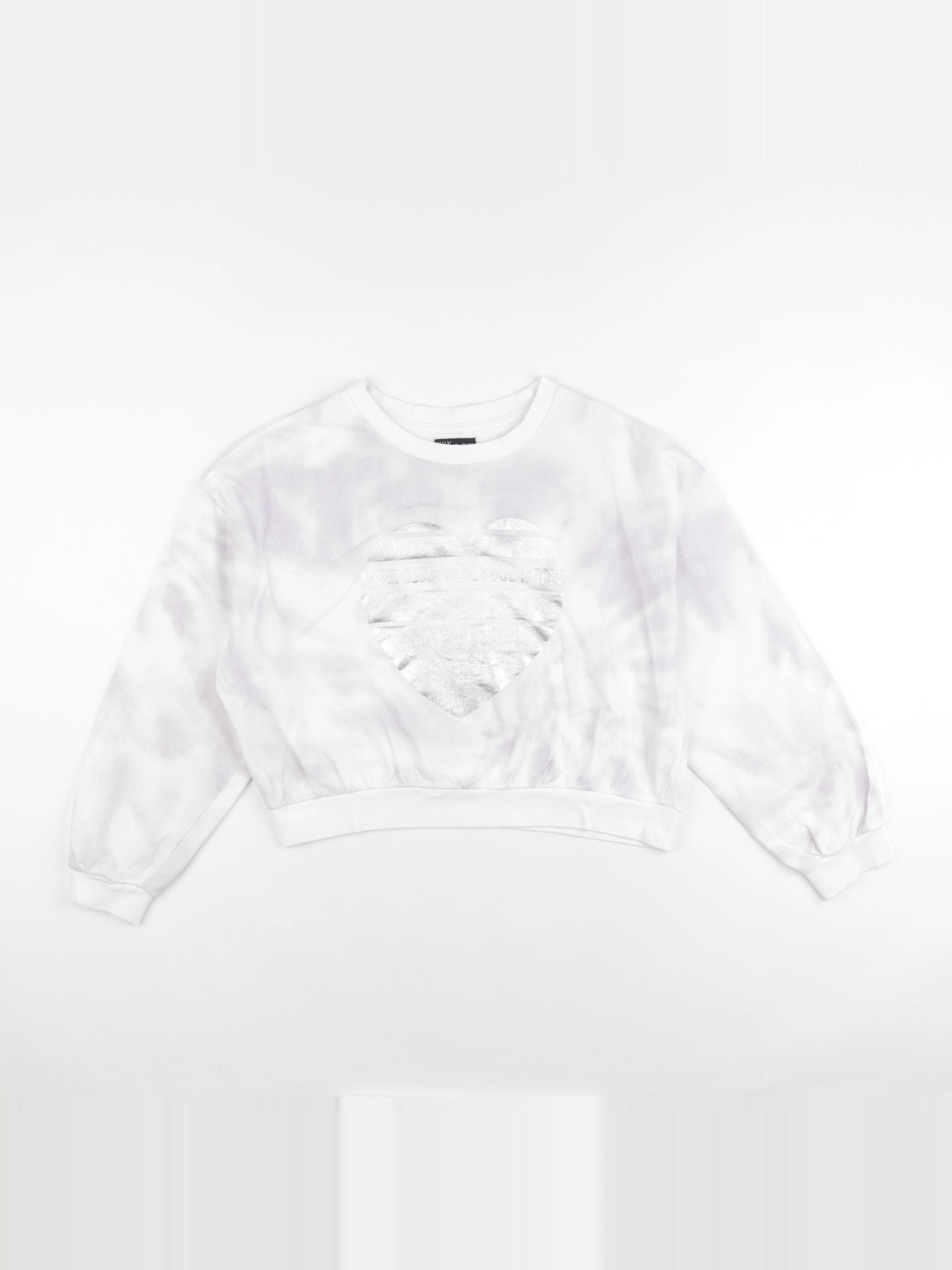 IKKS - sweat violet, blanc - 14 ans